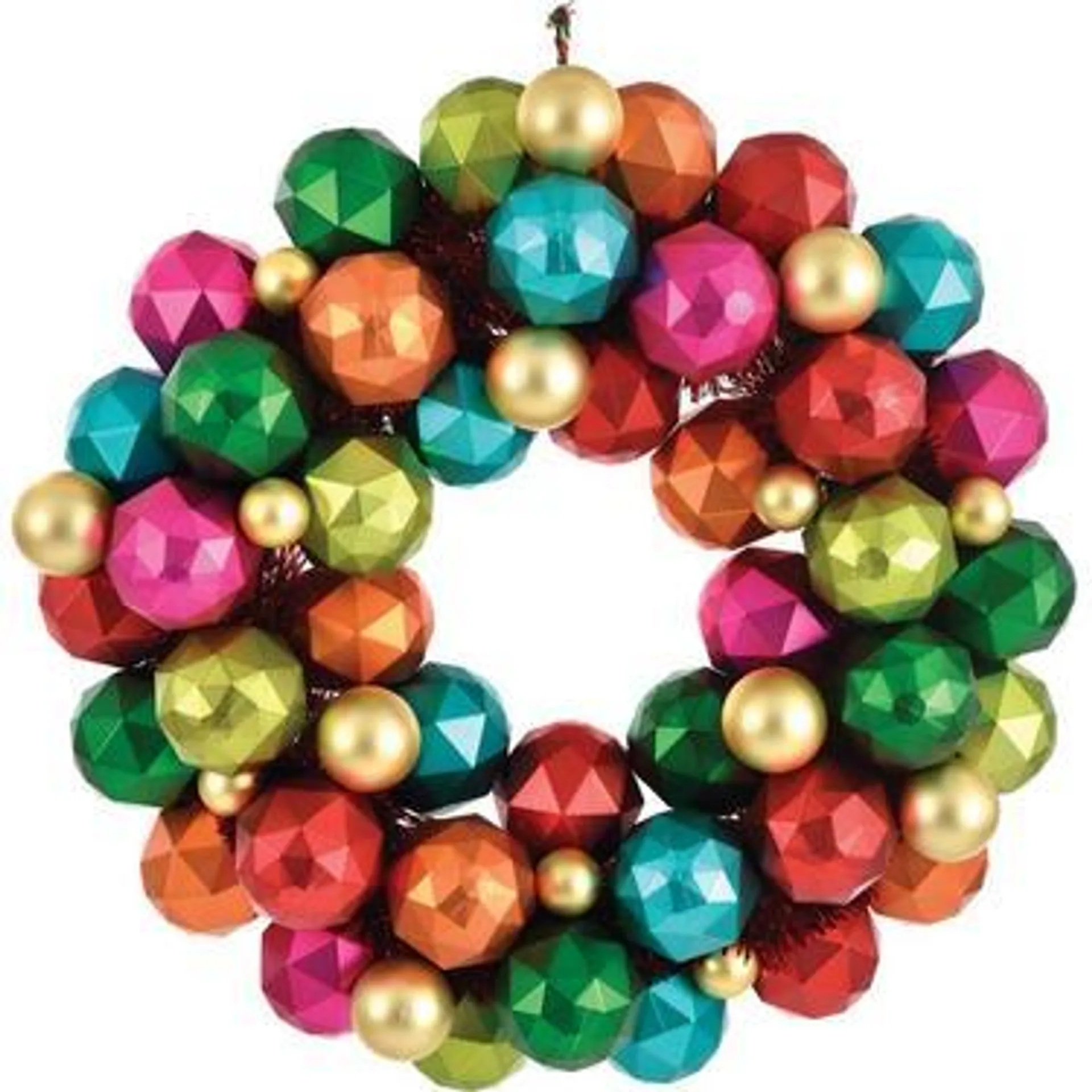 Merry Everything Plastic Ornament Wreath, 18in