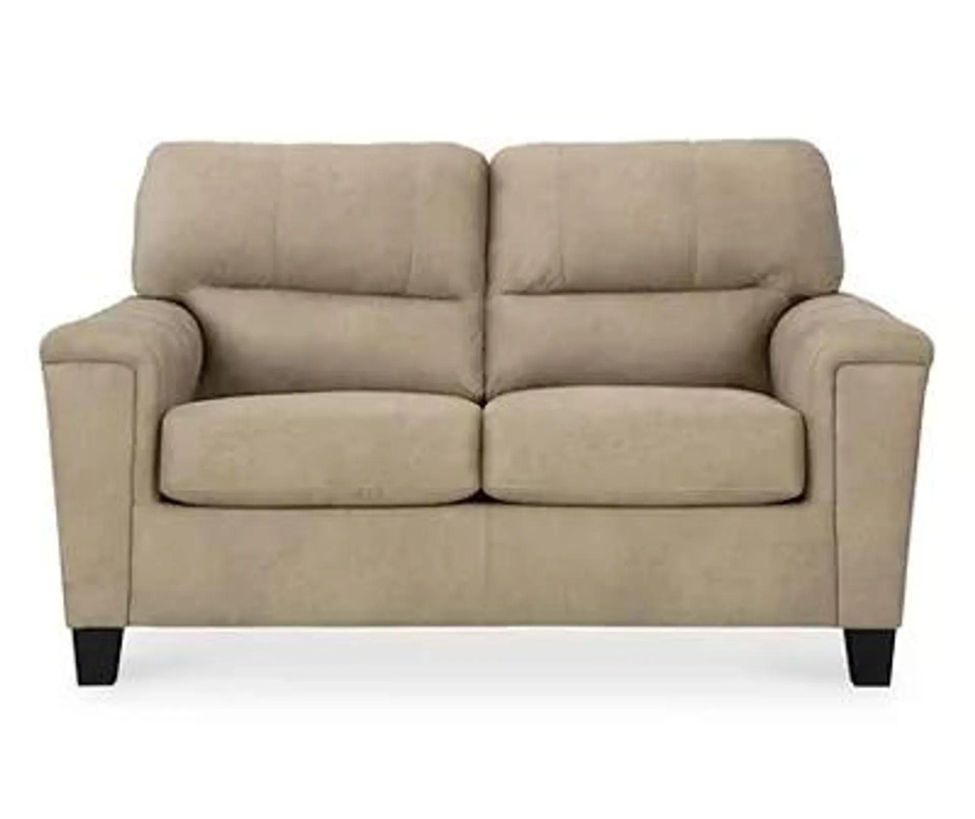 Tishen Pebble Sand Faux Leather Loveseat