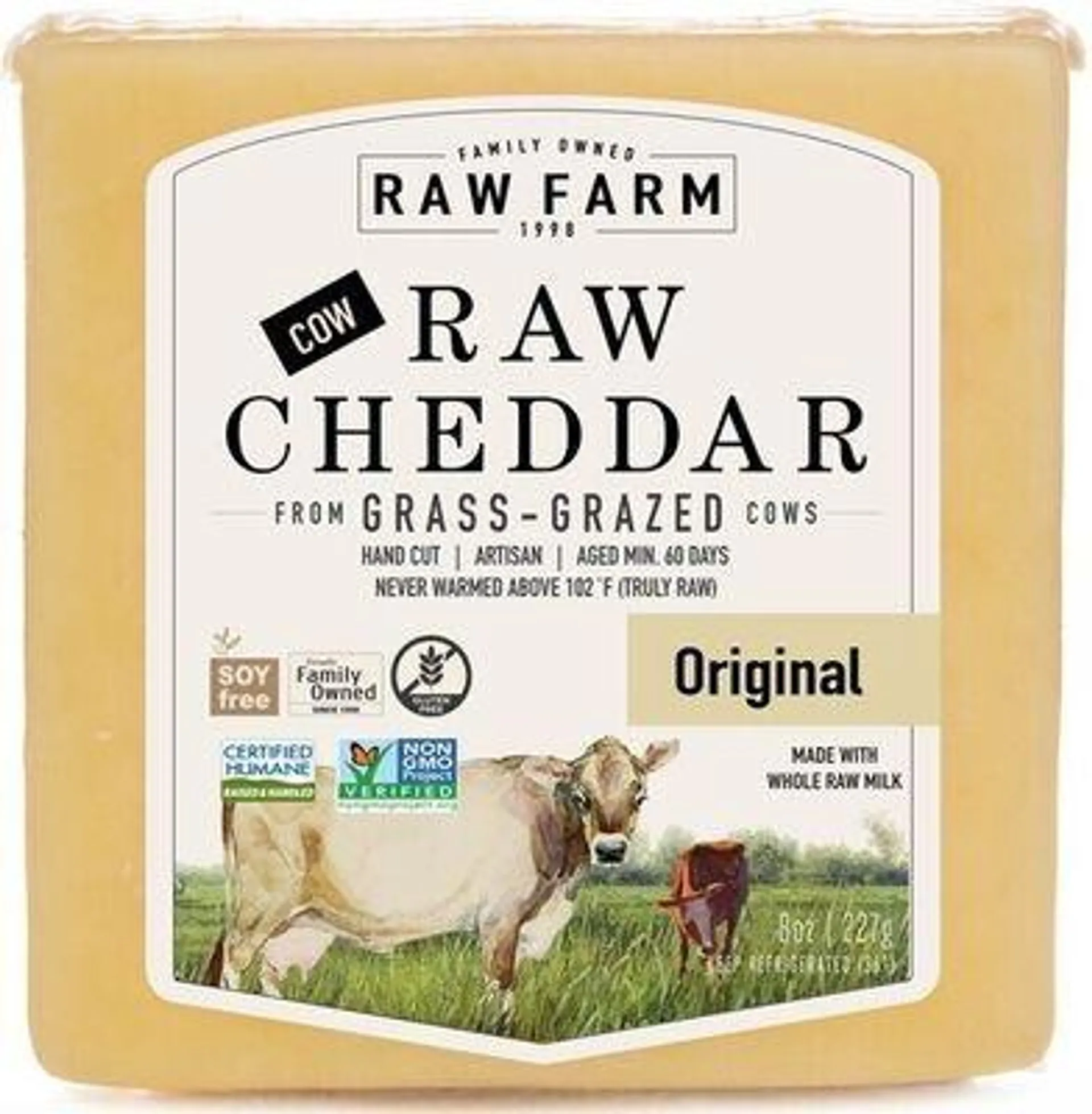 Raw Farm Original Raw Cheddar Cheese