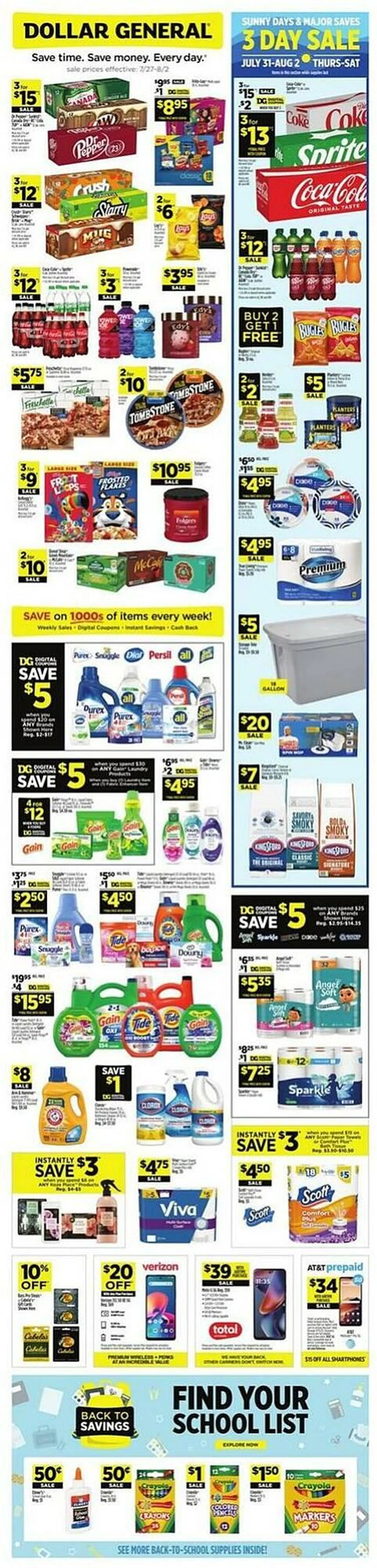 Weekly ad Dollar General Weekly Ad from July 27 to August 2 2025 - Page 1