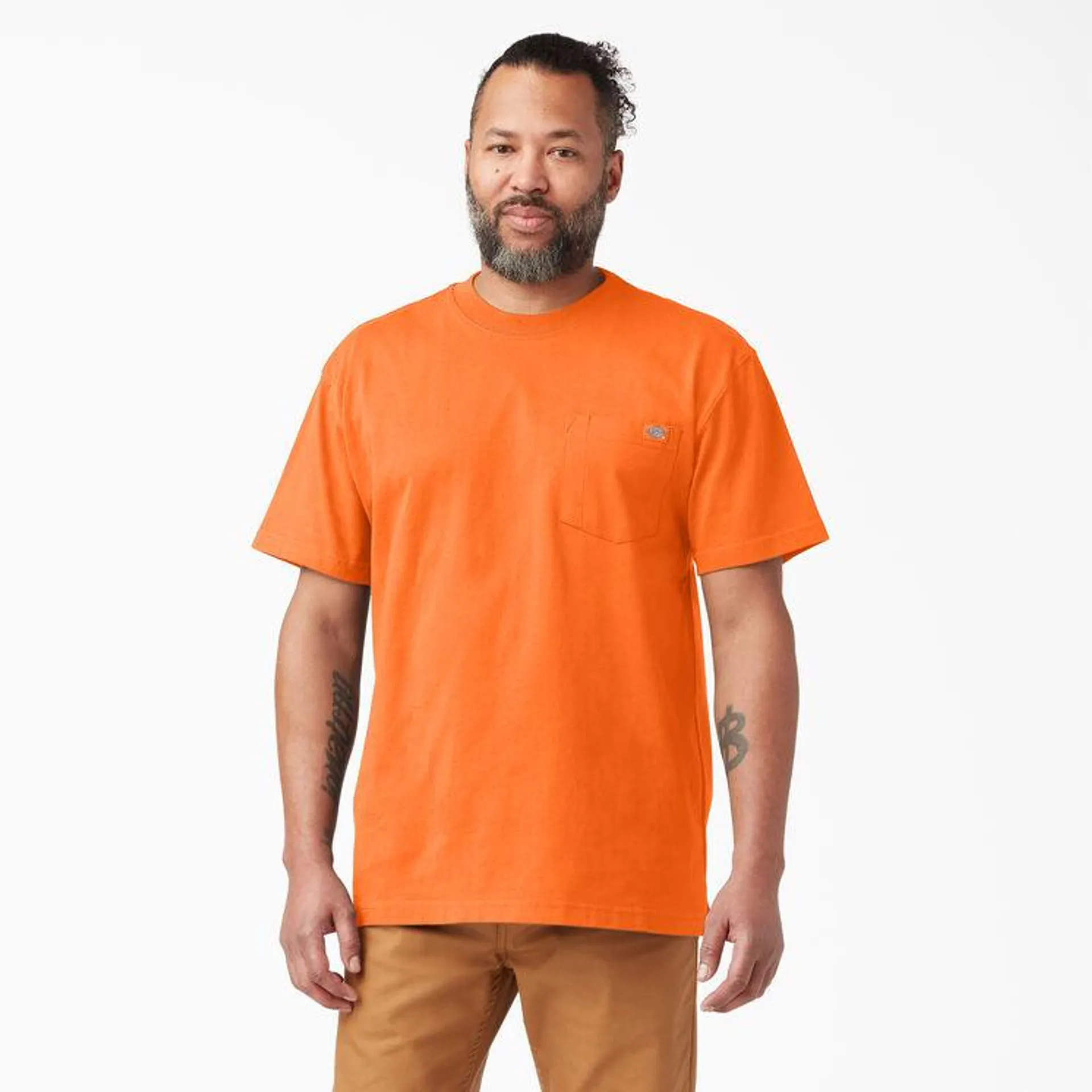 Neon Short Sleeve Heavyweight T-Shirt, Bright Orange