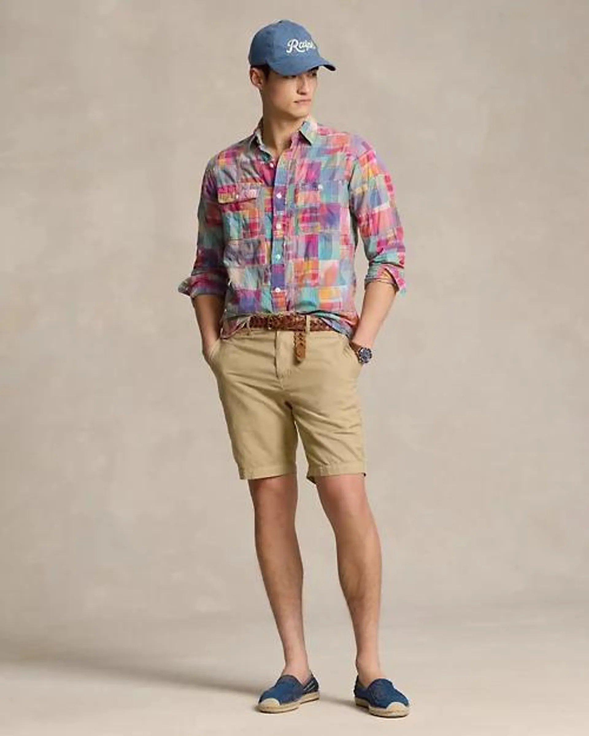 8.5-Inch Classic Fit Linen-Cotton Short