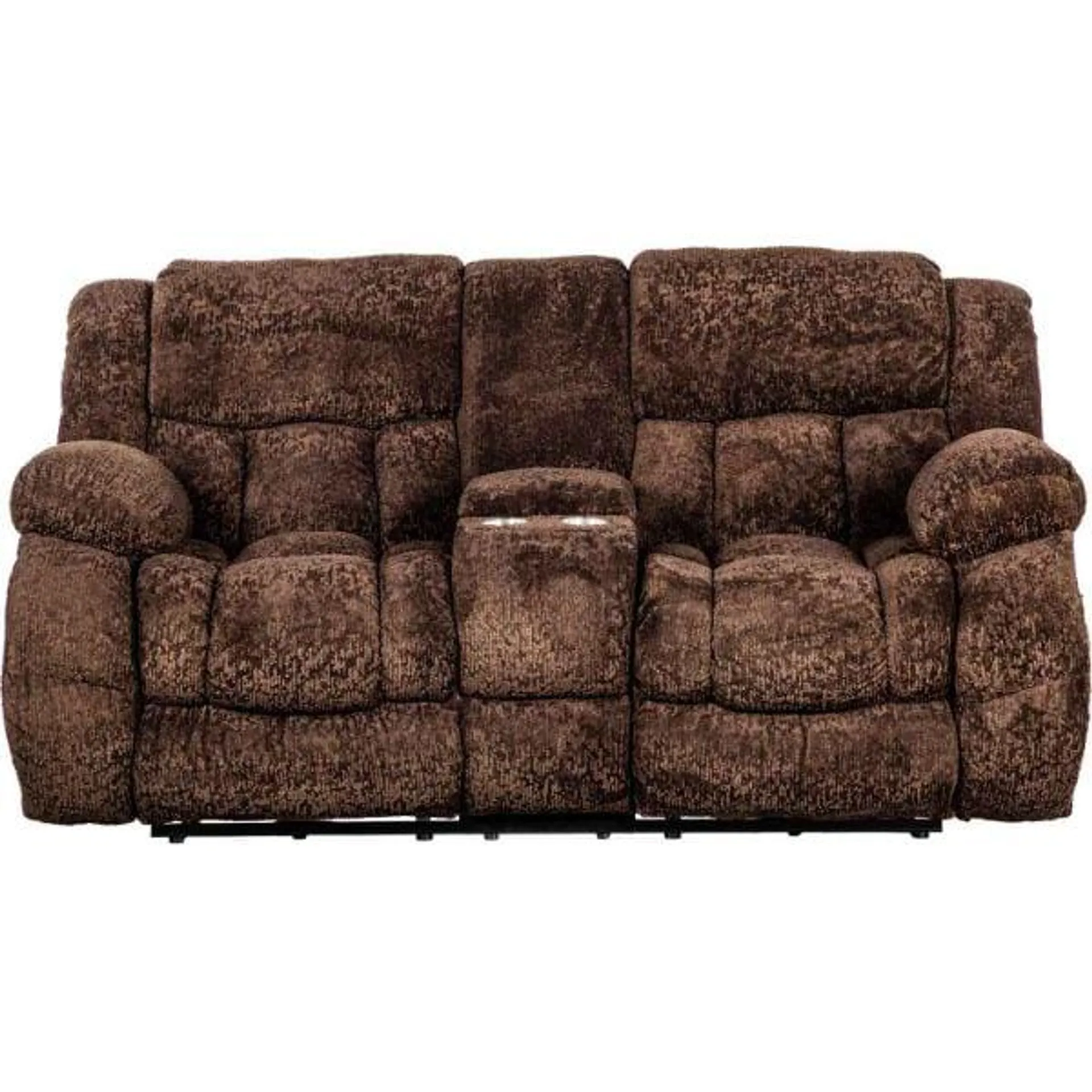 Cosmos Espresso Power Reclining Console Loveseat