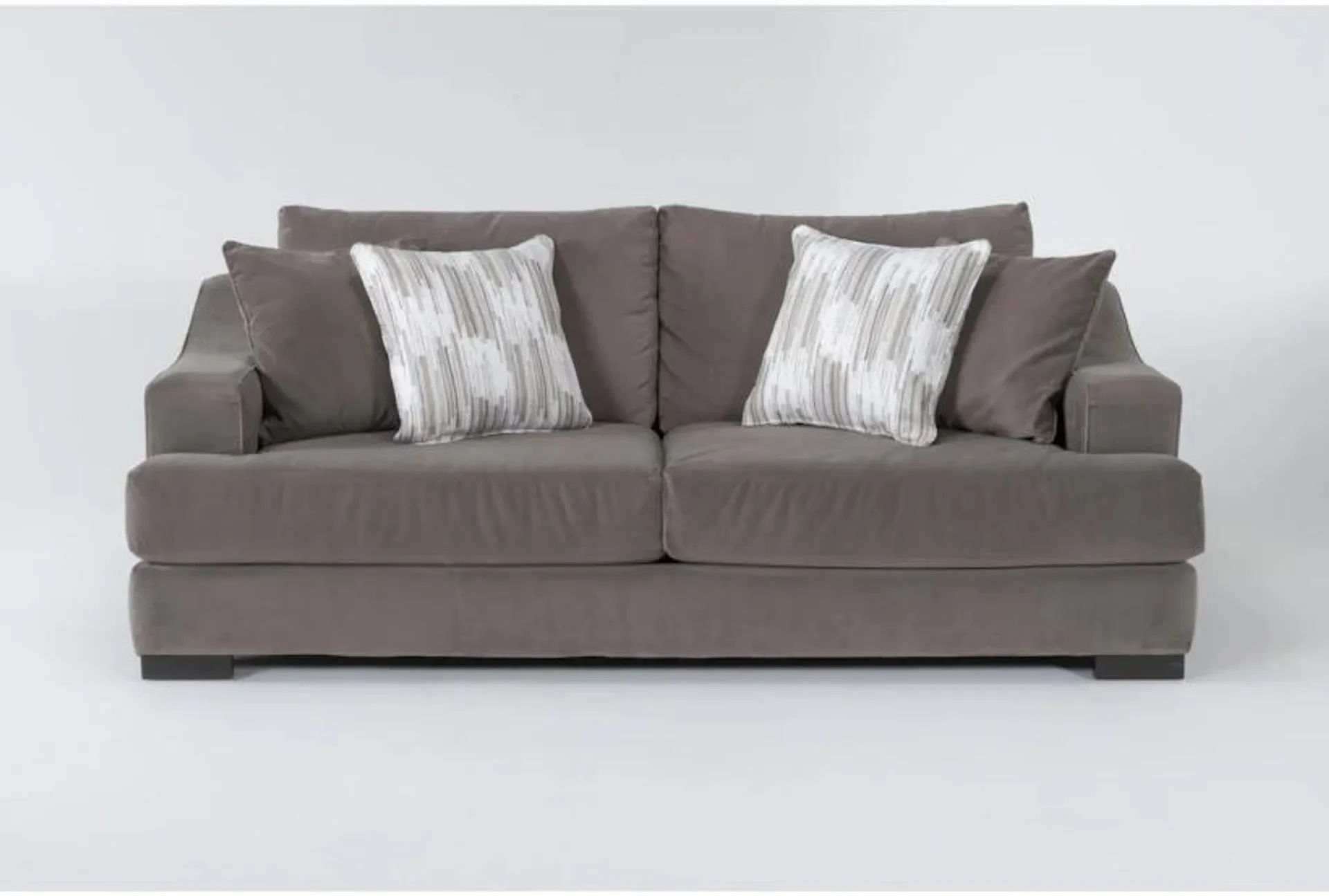 Lodge Grey Performance Fabric Velvet 96" Sofa