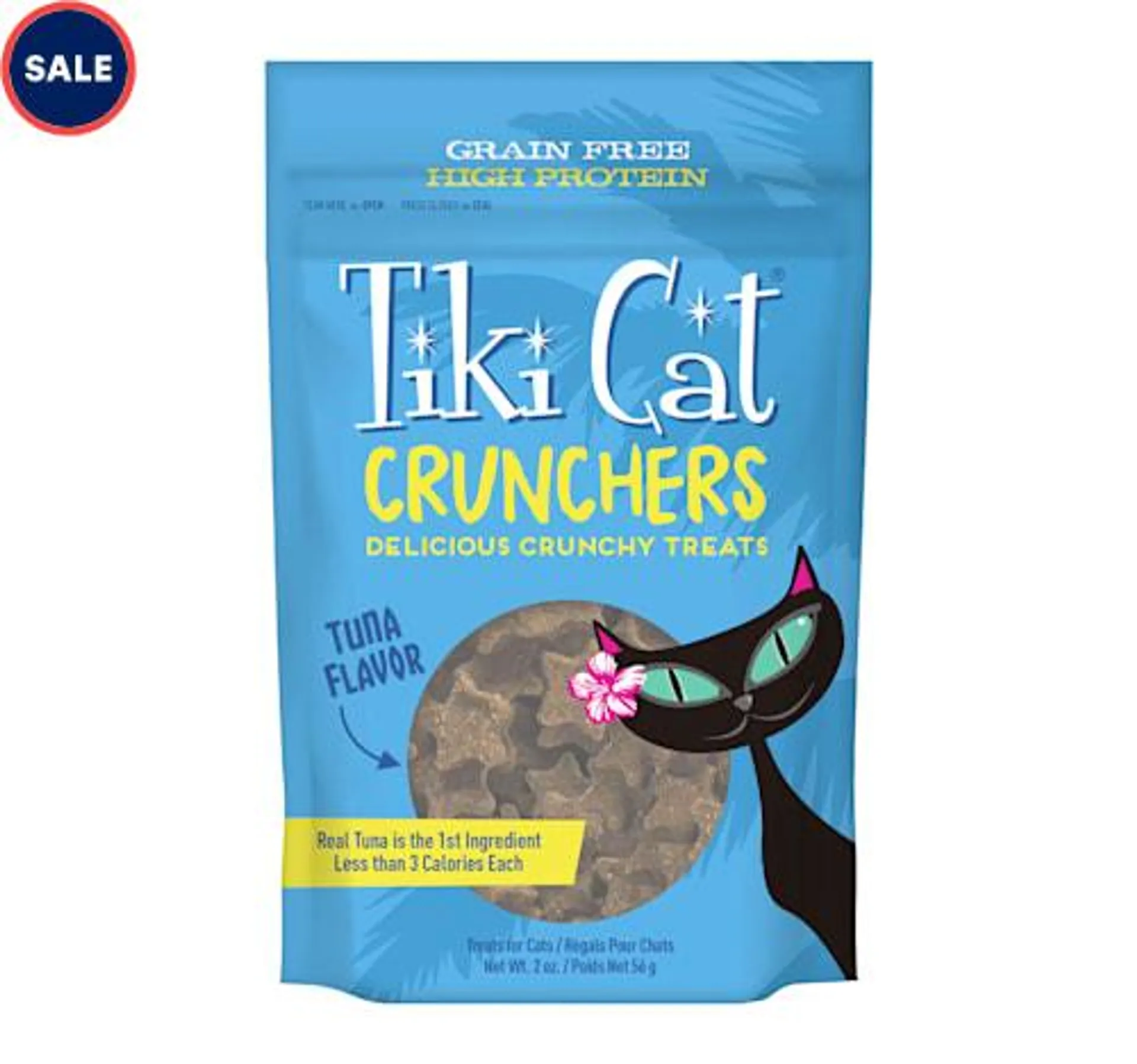 Tiki Cat Crunchy Treats Grain-Free Tuna & Pumpkin for Cats, 2 oz.