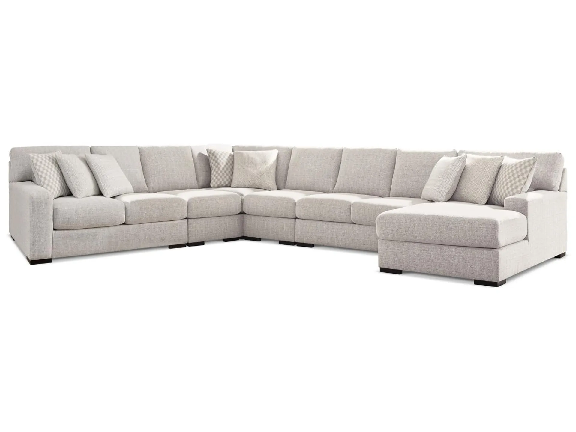 Larce 6-Piece Performance Fabric Sectional with Chaise