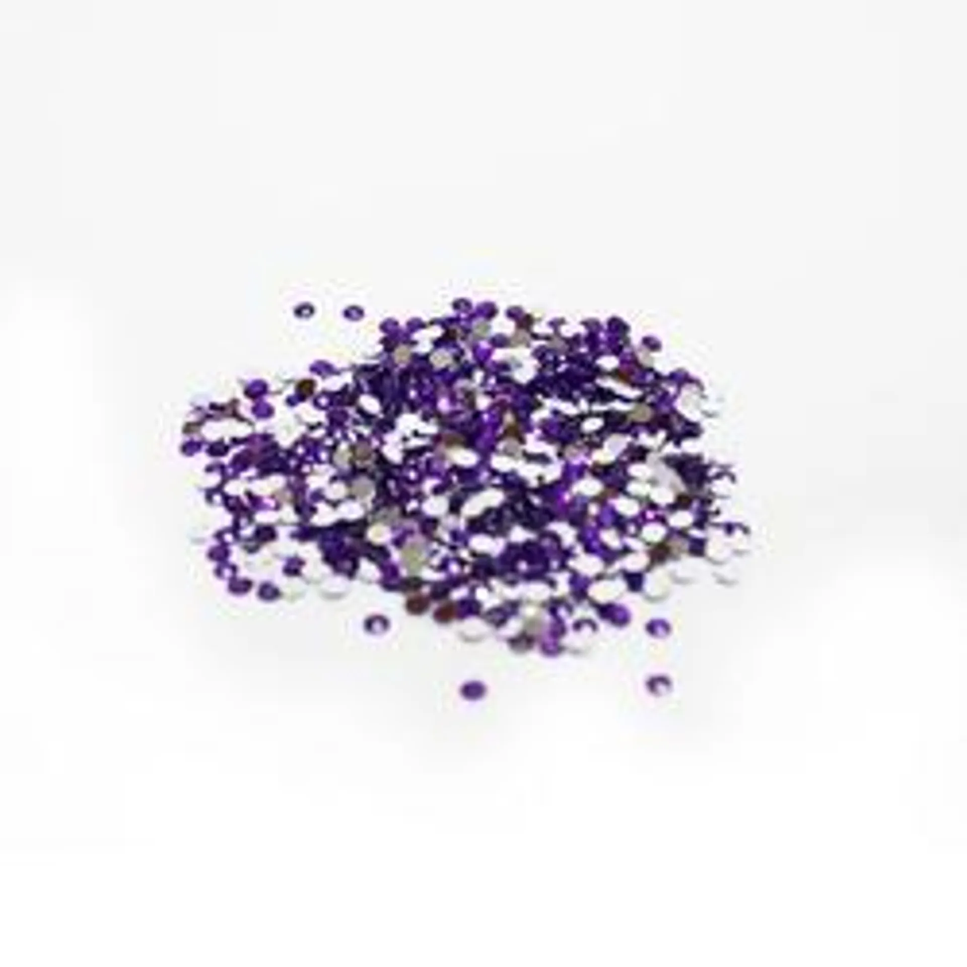 Purple Flat Back Faceted Round Rhinestones (Package of 720 pieces)