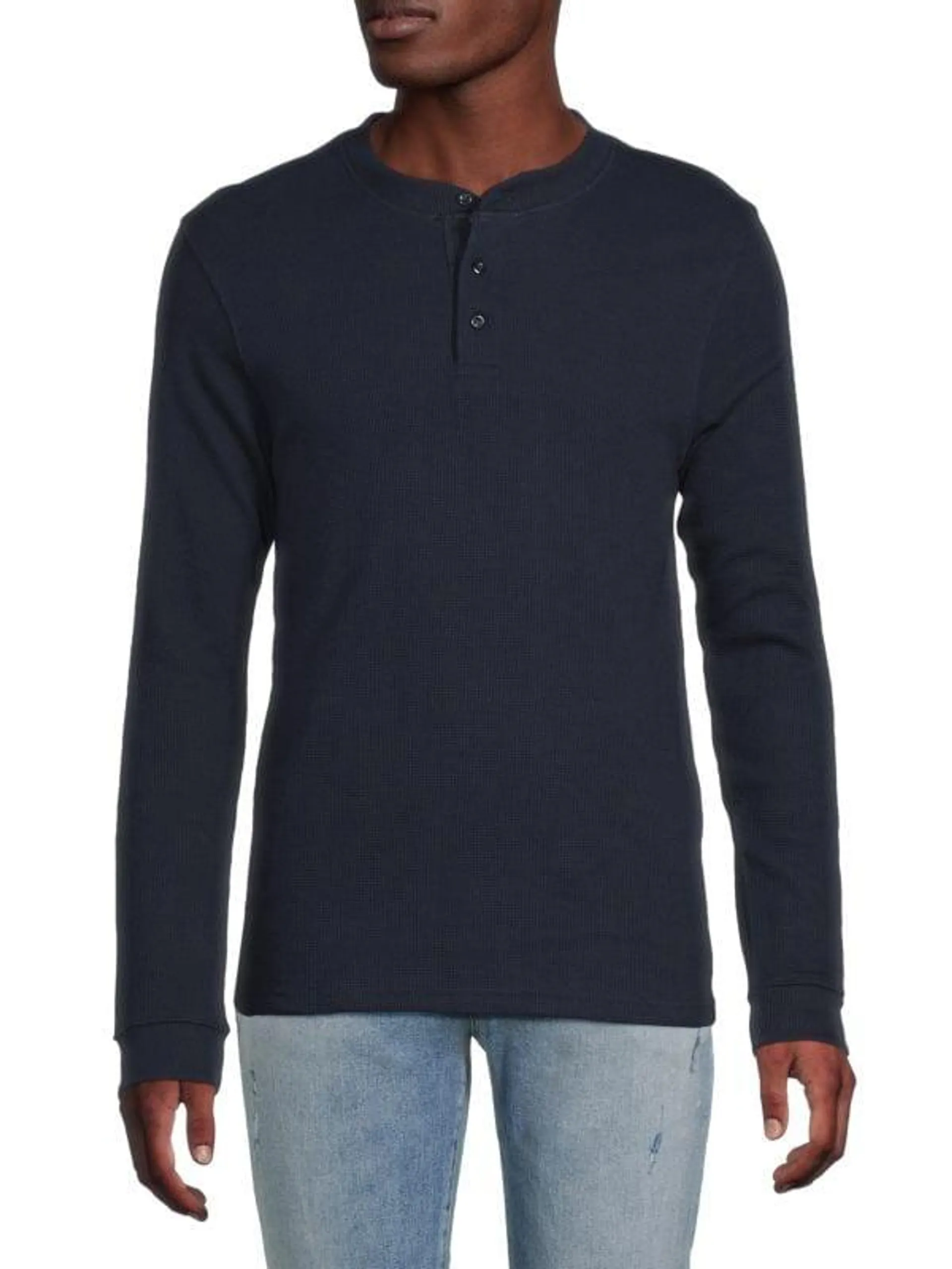 Waffle Knit Henley