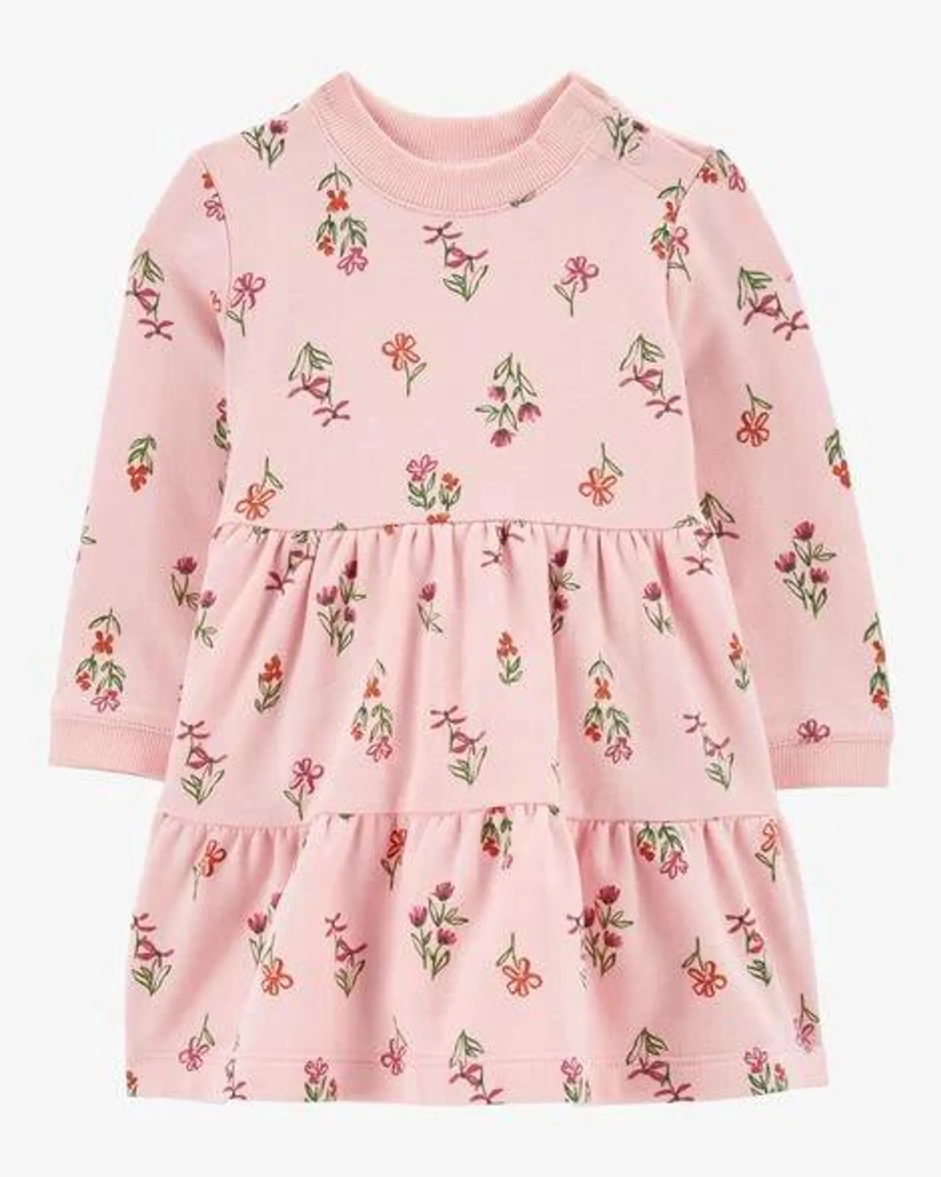 Baby Floral Print Fleece Dress