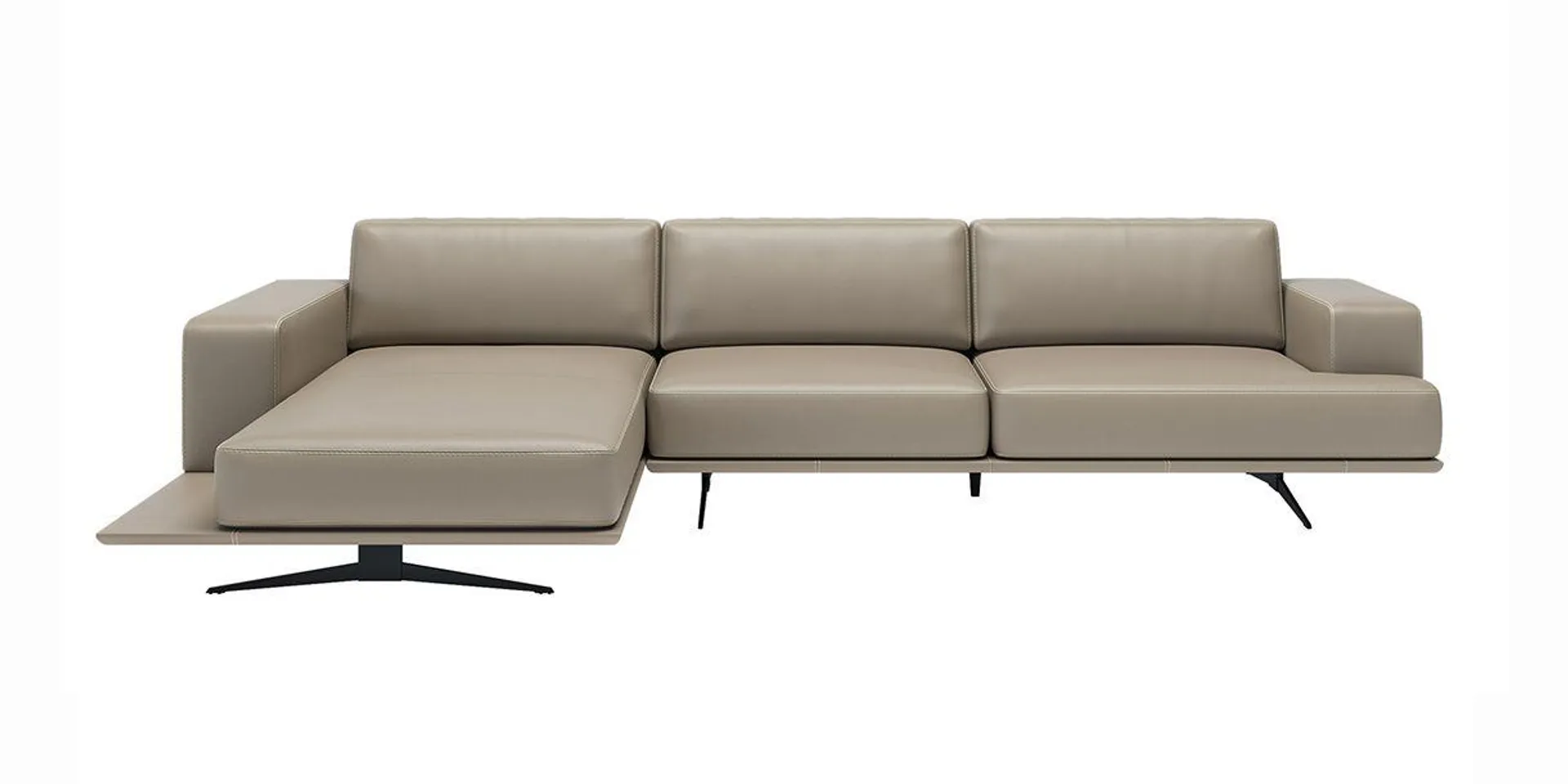 Valentino Left Sectional Sofa Gray