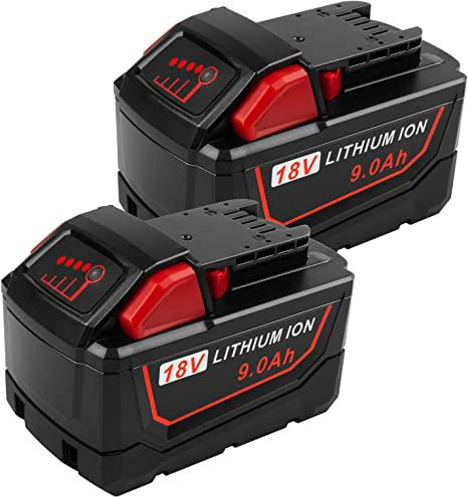 [2Pack] High Output 6.0Ah 18V M18 Lithium ion Battery for Milwaukee M18B Xc 48-11-1850 48-11-1815 48-11-1820 48-11-1852 48-11-1828 48-11-1822 48-11-1811 48-11-1840 48-11-1860 48-11-10