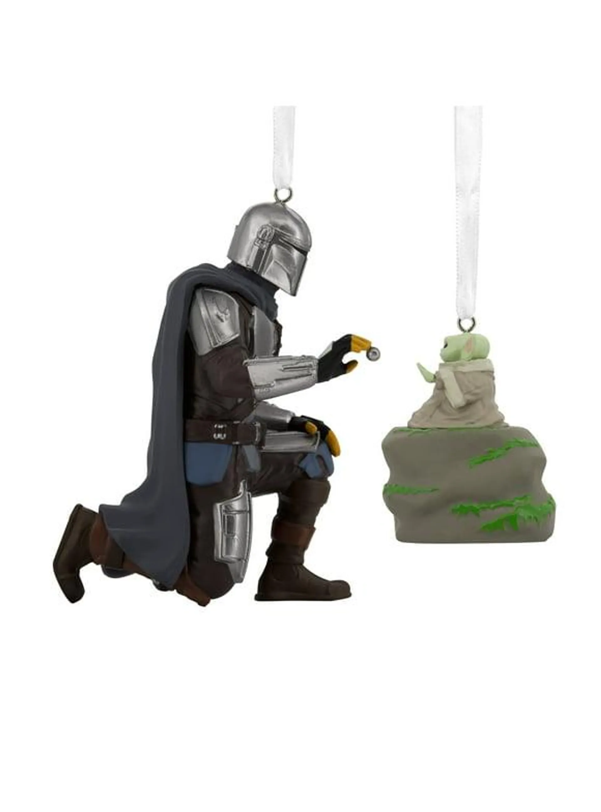 Hallmark Star Wars: The Mandalorian and Grogu Christmas Ornaments, 2, 0.12lbs