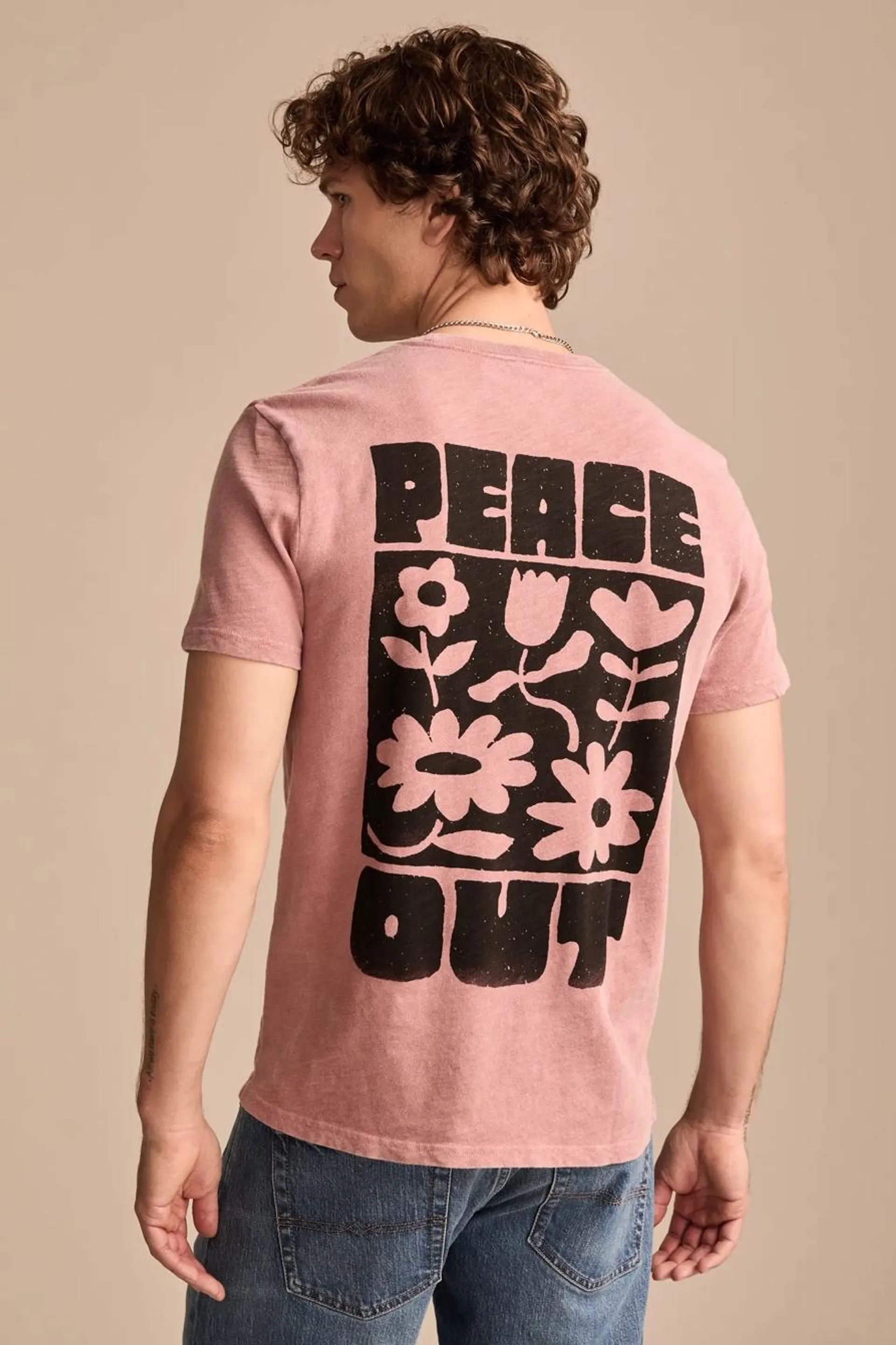 peace out flowers tee