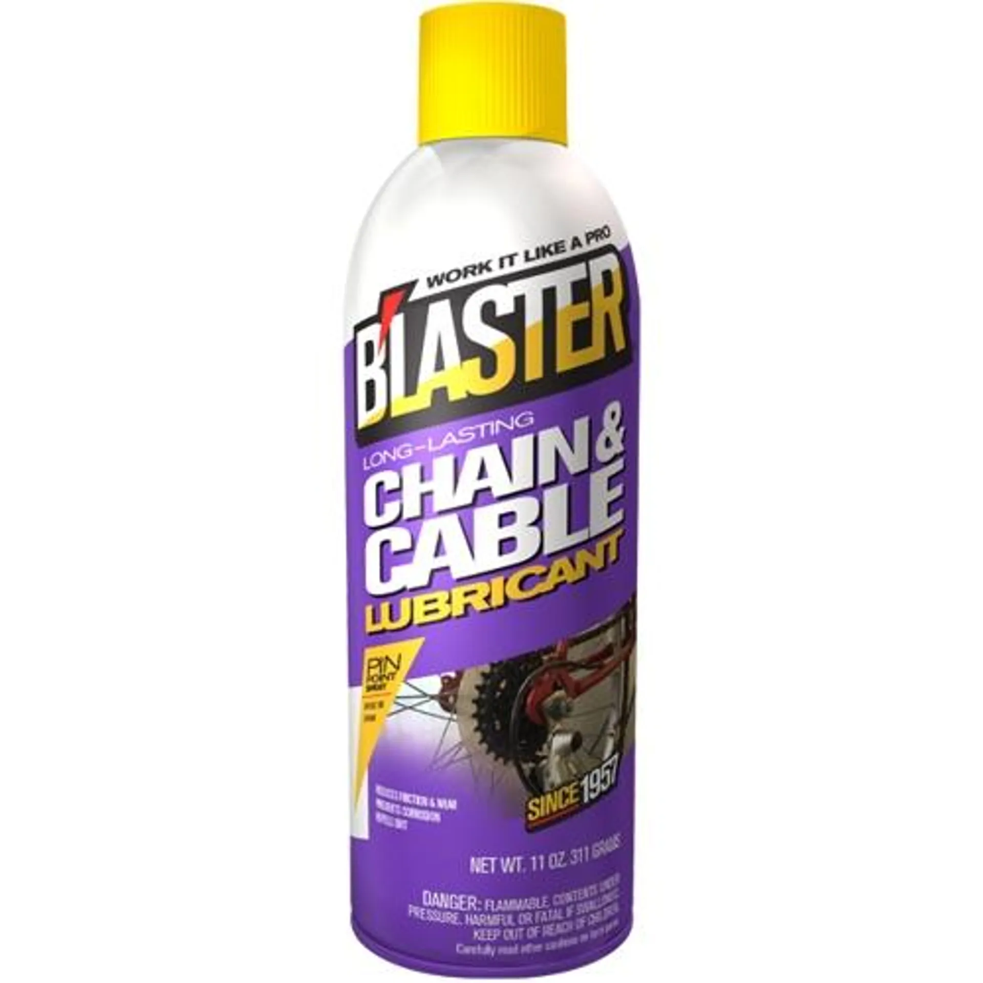 Blaster Long-Lasting Chain and Cable Lubricant Spray, 11oz