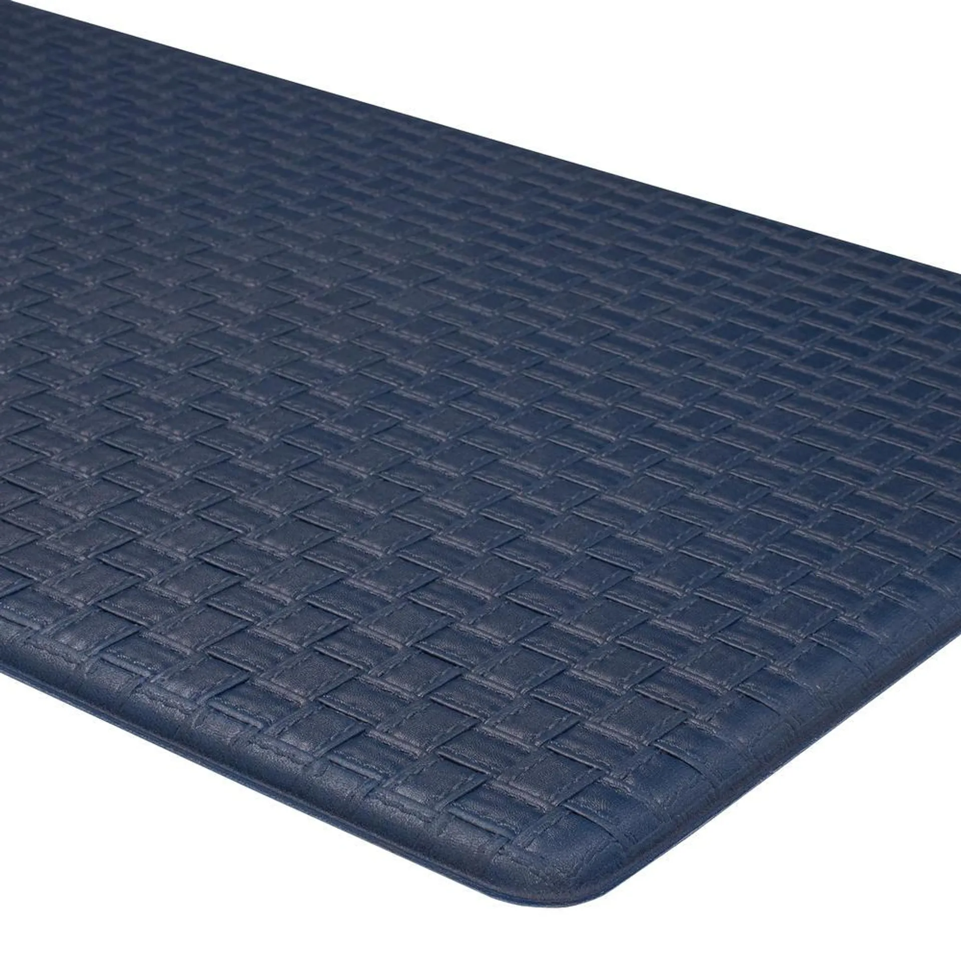 PowersellerUSA Embossed Kitchen Mats Cushioned Anti Fatigue, Non-Slip Leather-Like Kitchen Floor Mat, Eco-Friendly PVC Foam, Water