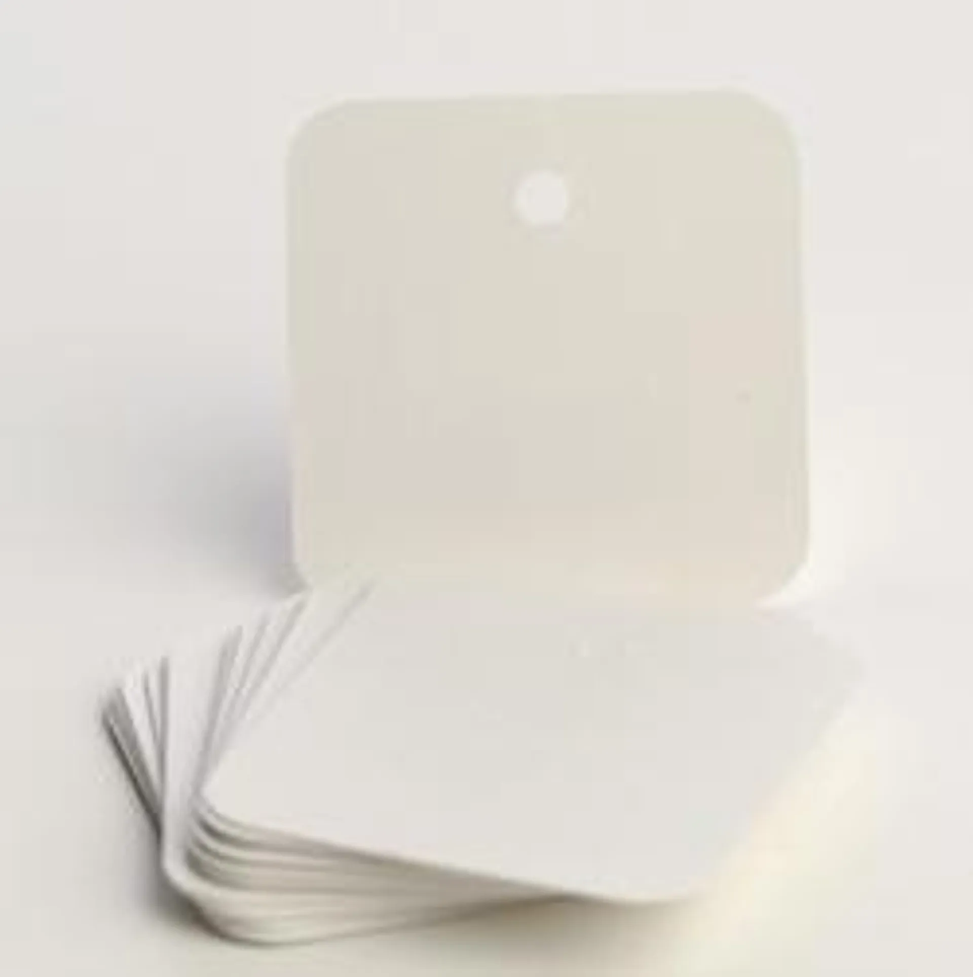 Miniature Square Blank White Tags (Package of 10 pieces)