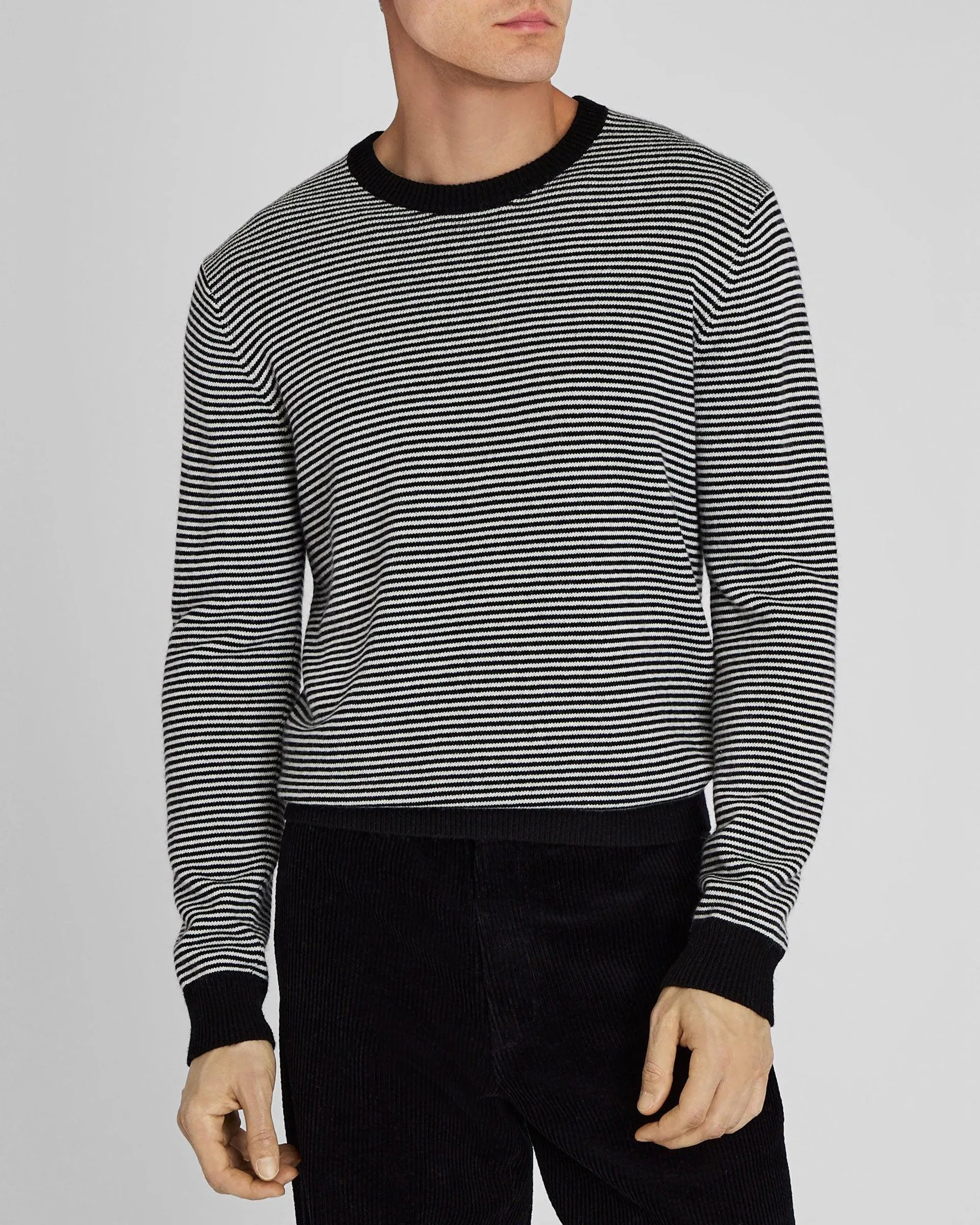 Wool-Blend Striped Crewneck Sweater