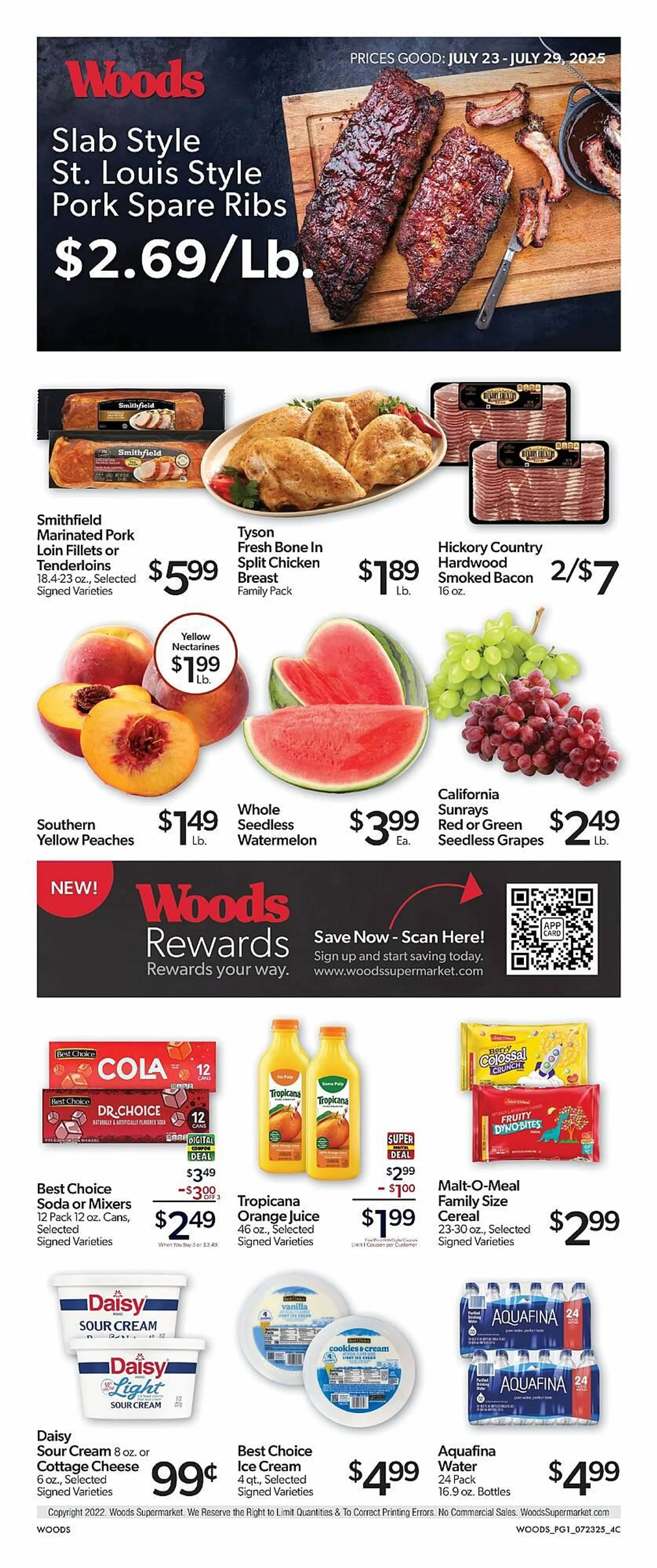 Weekly ad Woods Supermarket Weekly Ad from July 23 to July 29 2025 - Page 1