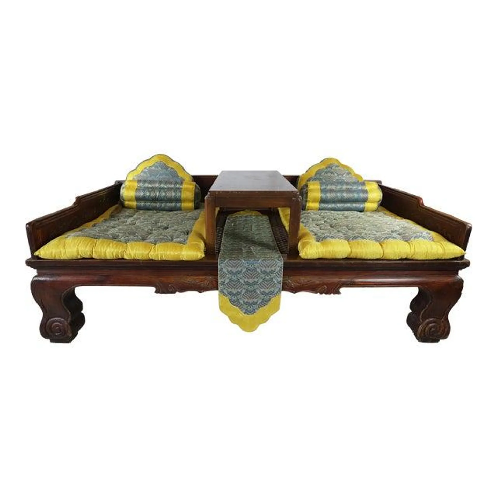 Chinese 19th-Century Mahogany Arhat Bed