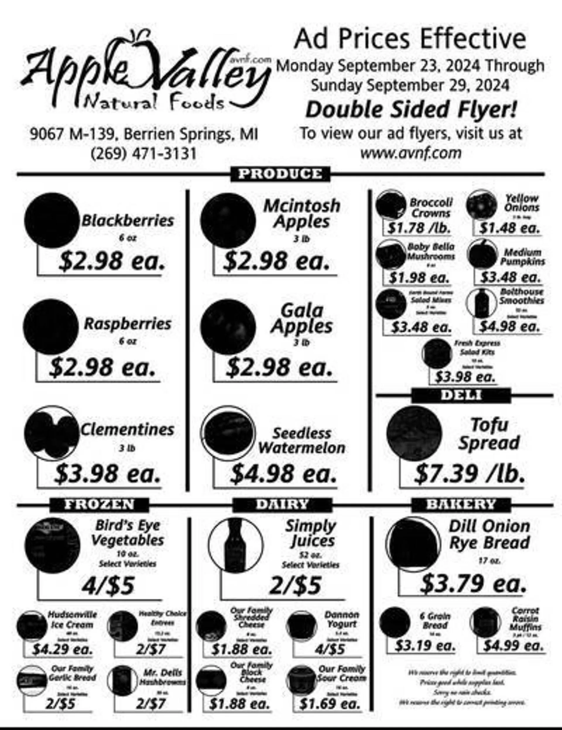 Apple Valley Natural Foods Weekly Ad - 1