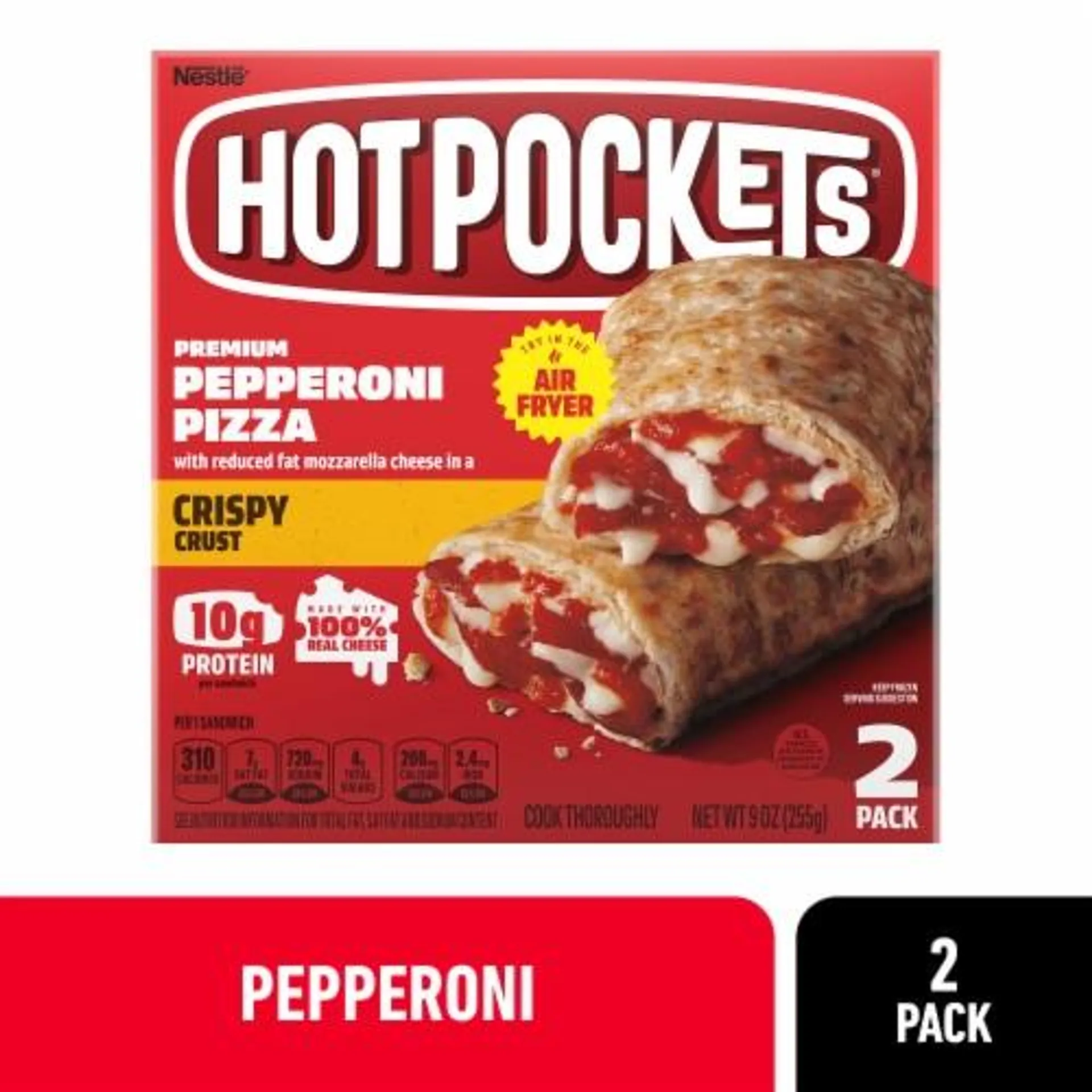 Hot Pockets Pepperoni Pizza Crispy Crust Frozen Snacks