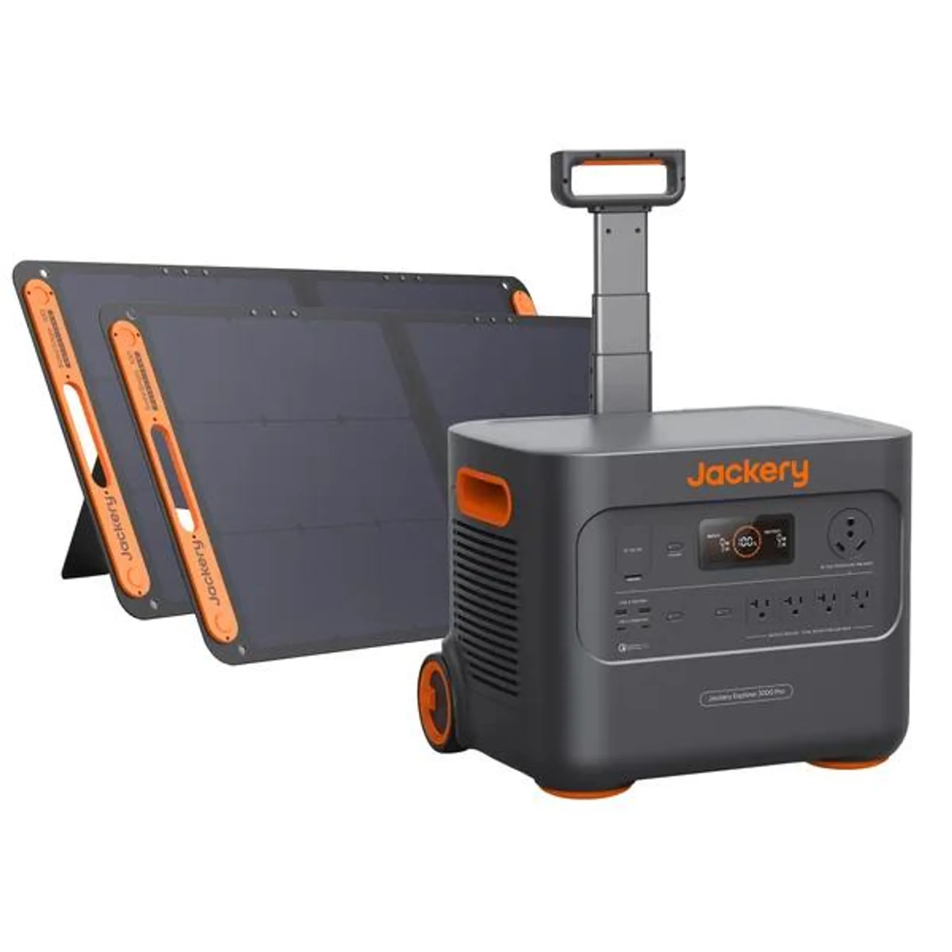 Jackery 3000 Pro Solar Generator + 2x 100W Solar Panels