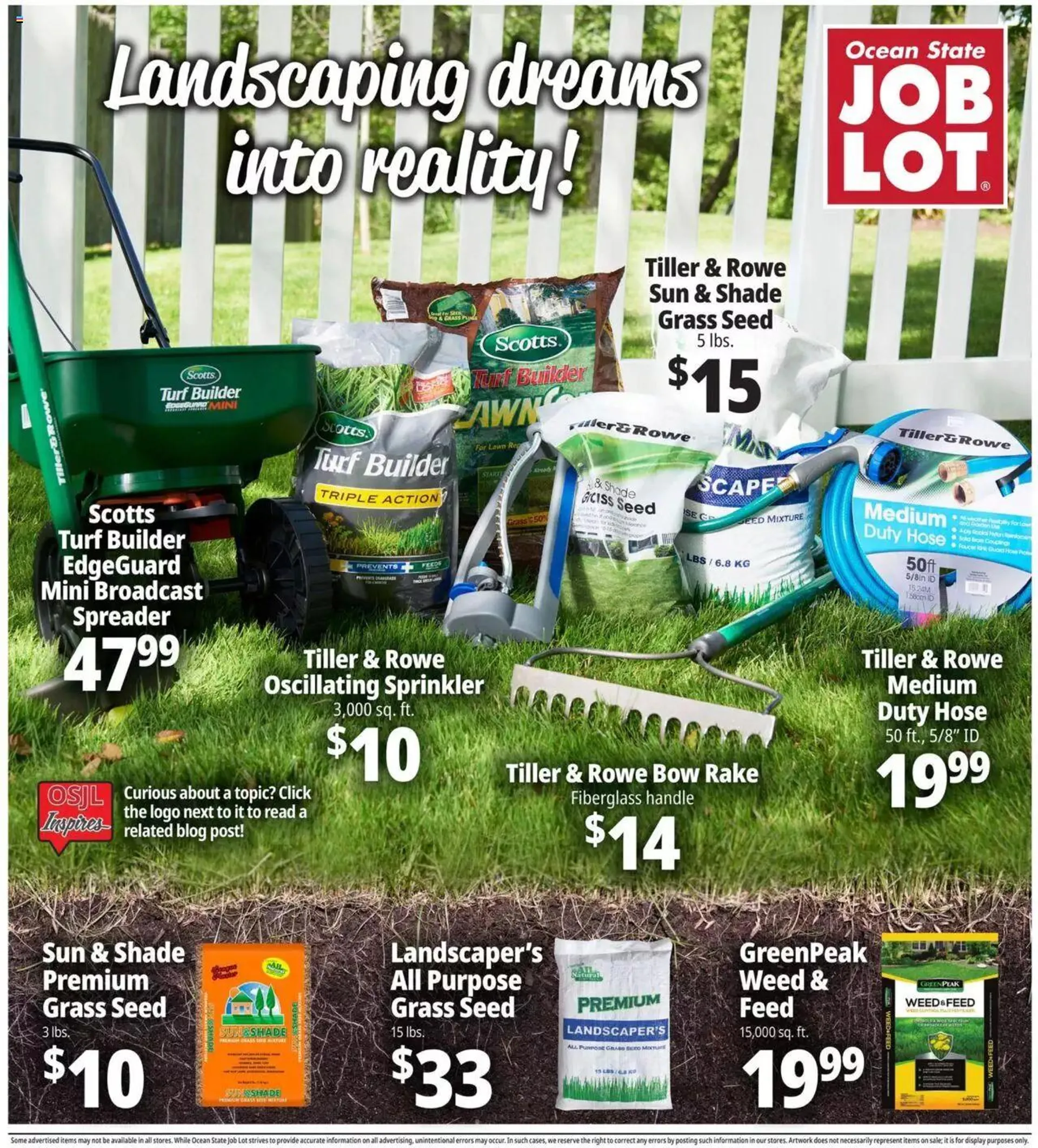 Weekly ad Ocean State Job Lot - Landscaping dreams in to reality from March 14 to May 22 2024 - Page 1