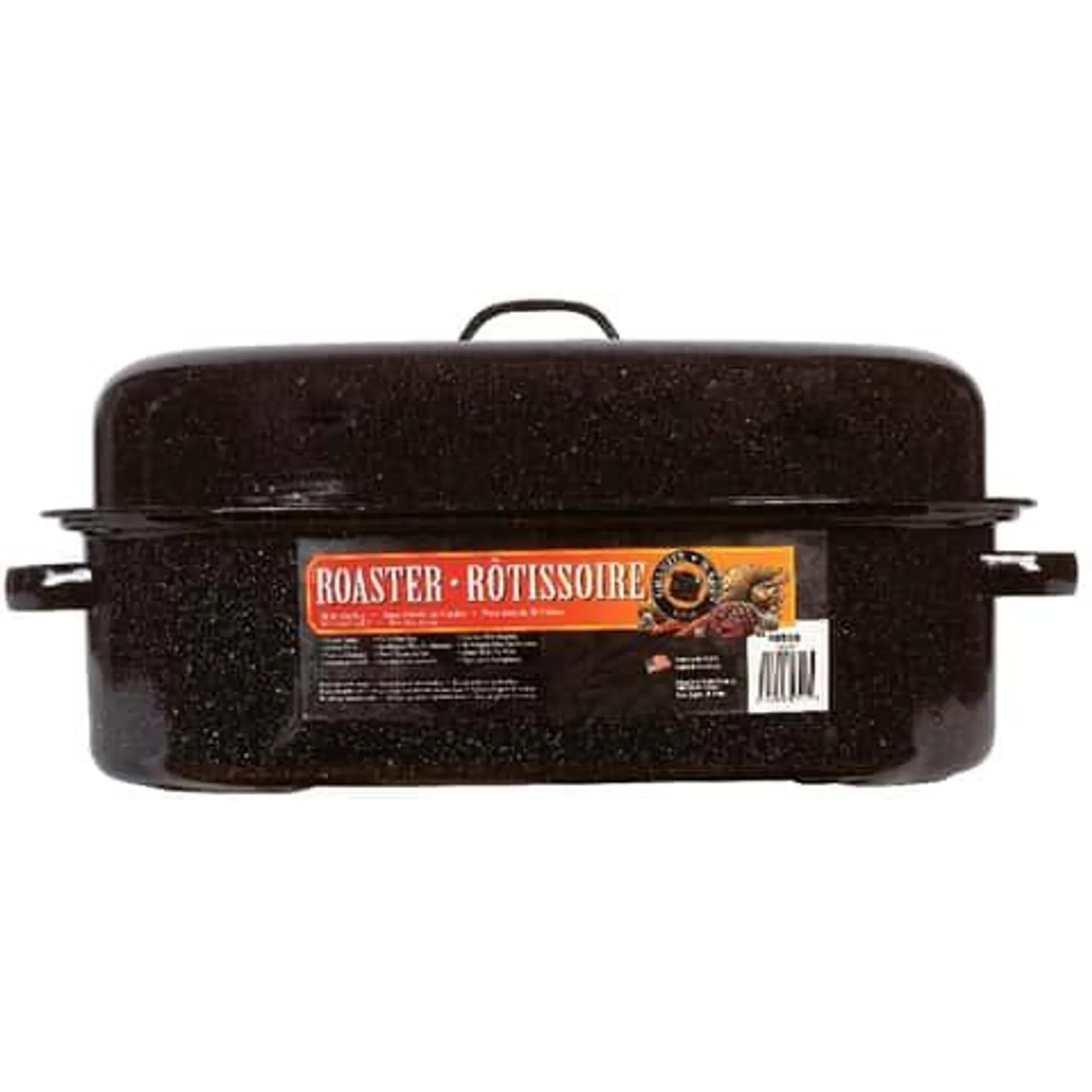 Granite Ware Porcelain Enamel Covered Roaster 20 lb Black