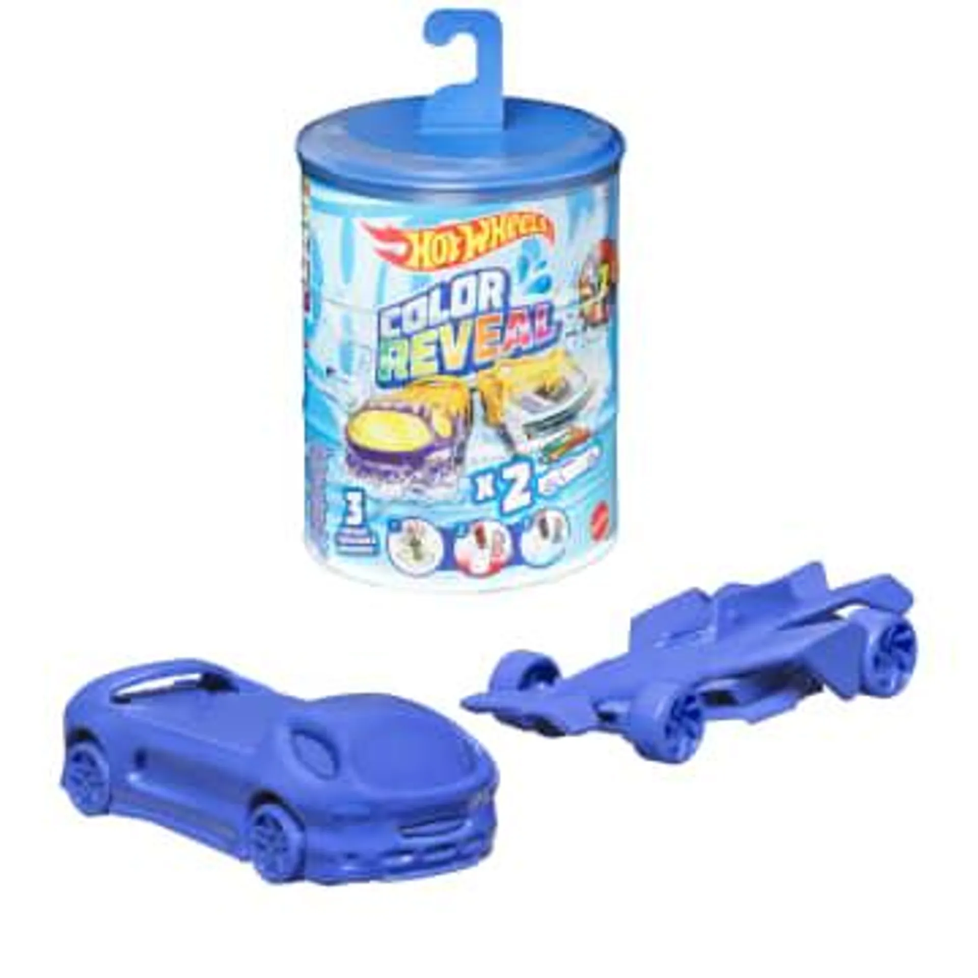 Hot Wheels Color Reveal, Set Of 2 1:64 Scale Vehicles With Surprise Reveal & Color-Change Feature