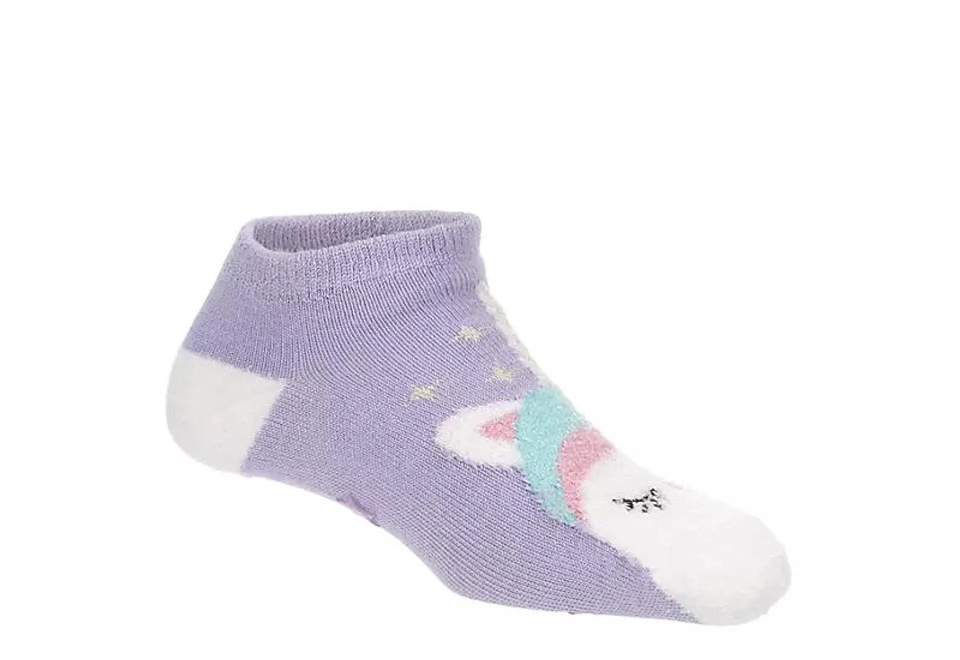 Fireside Girls Youth Unicorn Stars No Show Slipper Sock 1 Pair - Lilac