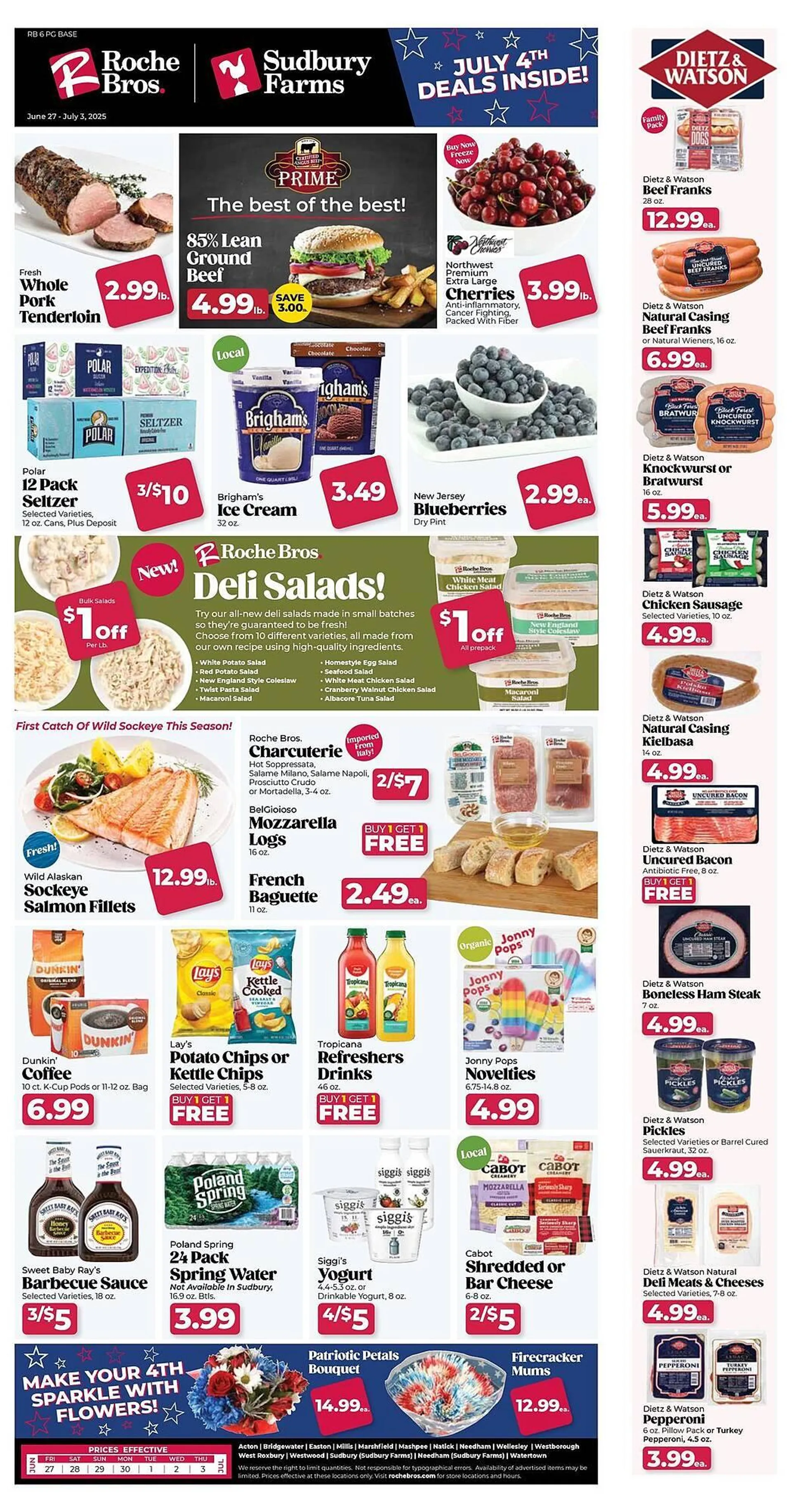 Weekly ad Roche Bros Weekly Ad from June 27 to July 3 2025 - Page 1