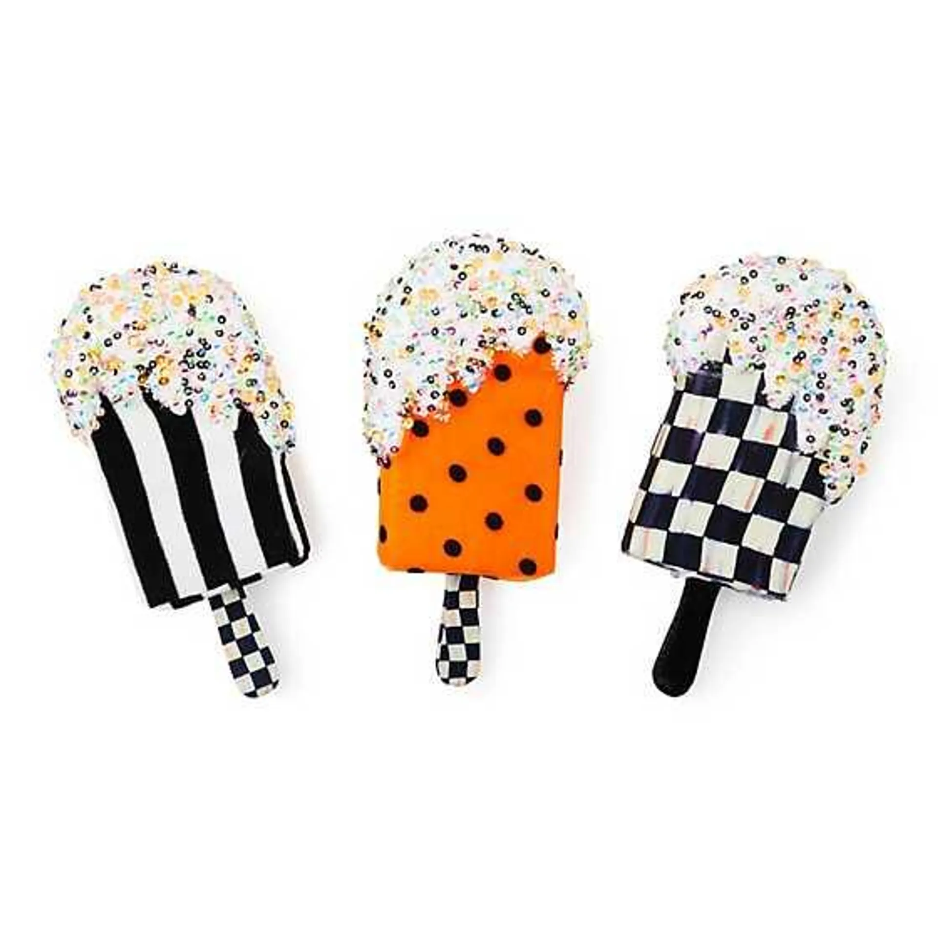 Trick or Treat Plush Ice Pop Hanging Decor, Set of 3