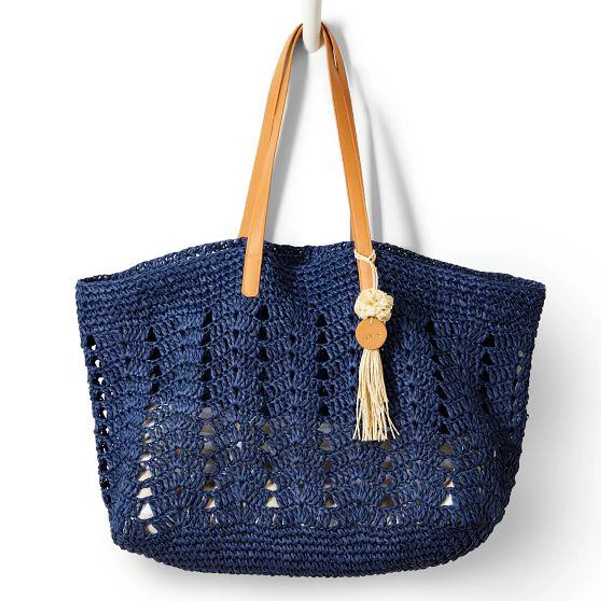 Crochet Straw Beach Tote