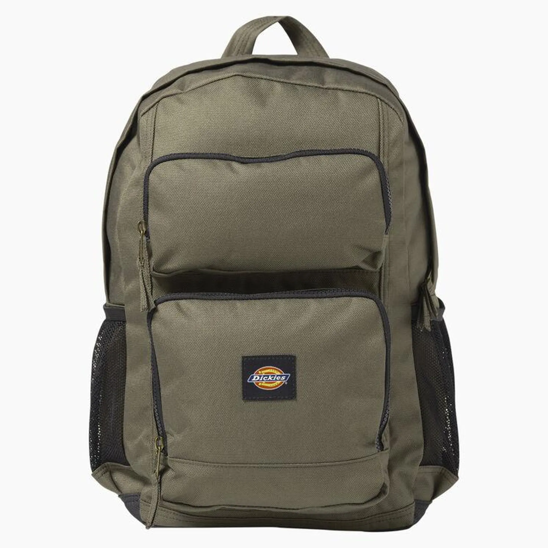 Double Pocket Backpack, Moss Green