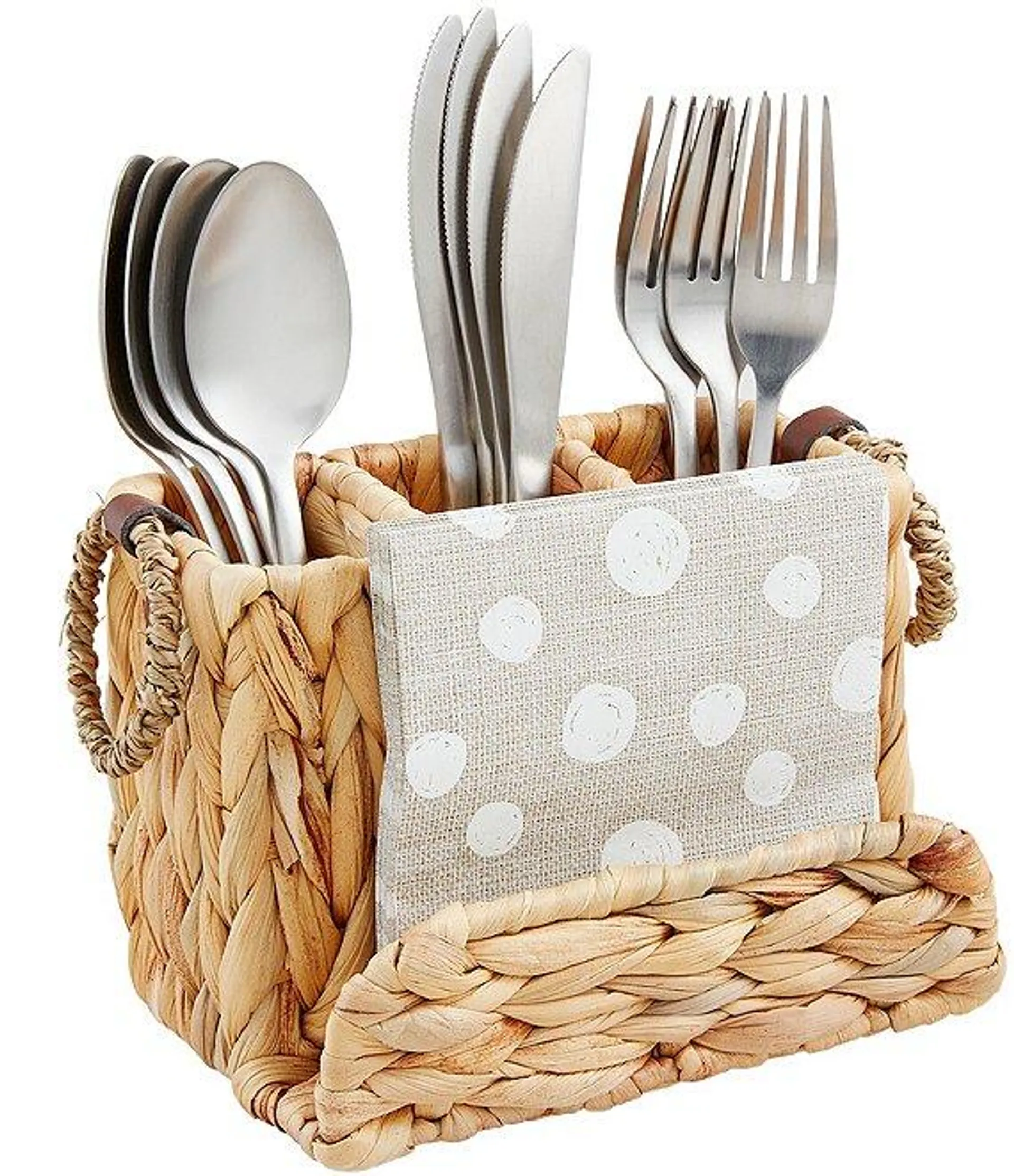 Sienna Hyacinth Utensil Caddy & Napkin Set