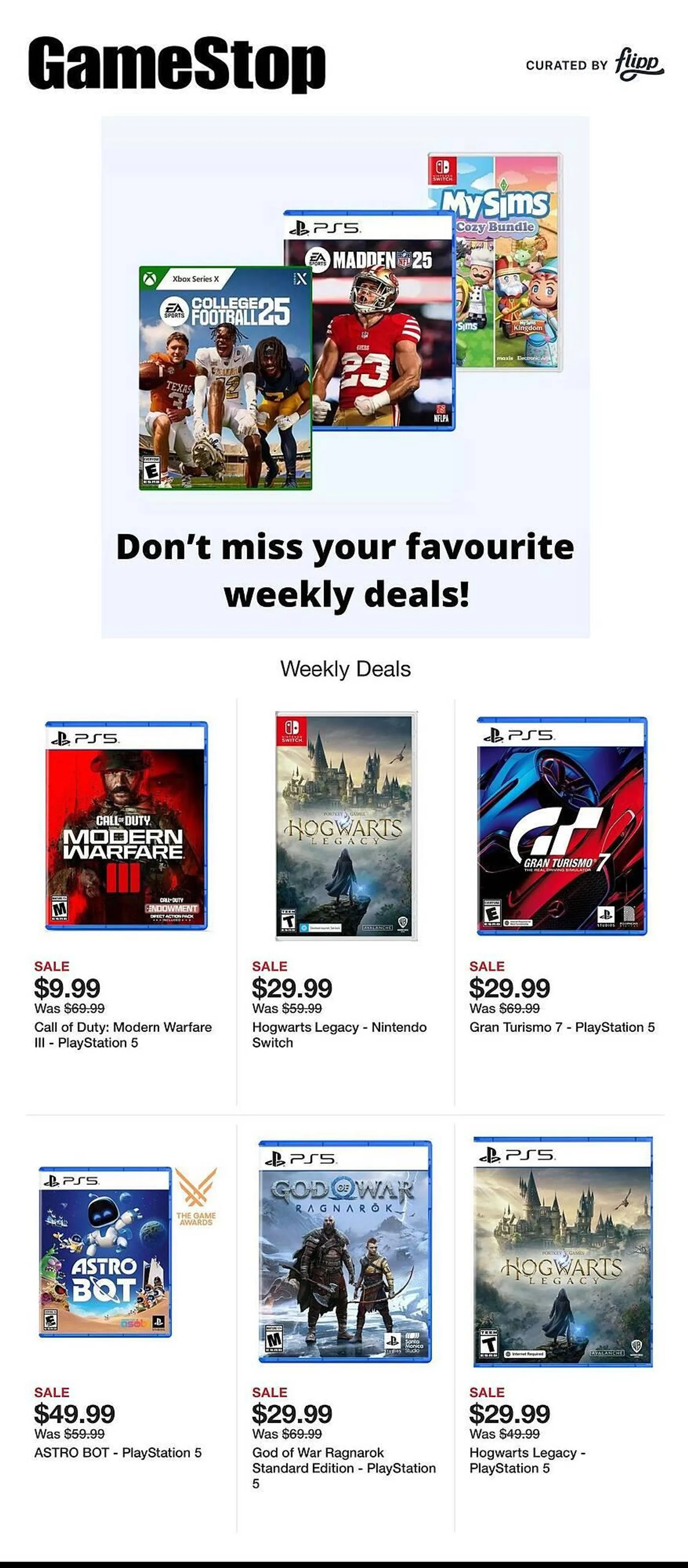 Game Stop Weekly Ad - 1