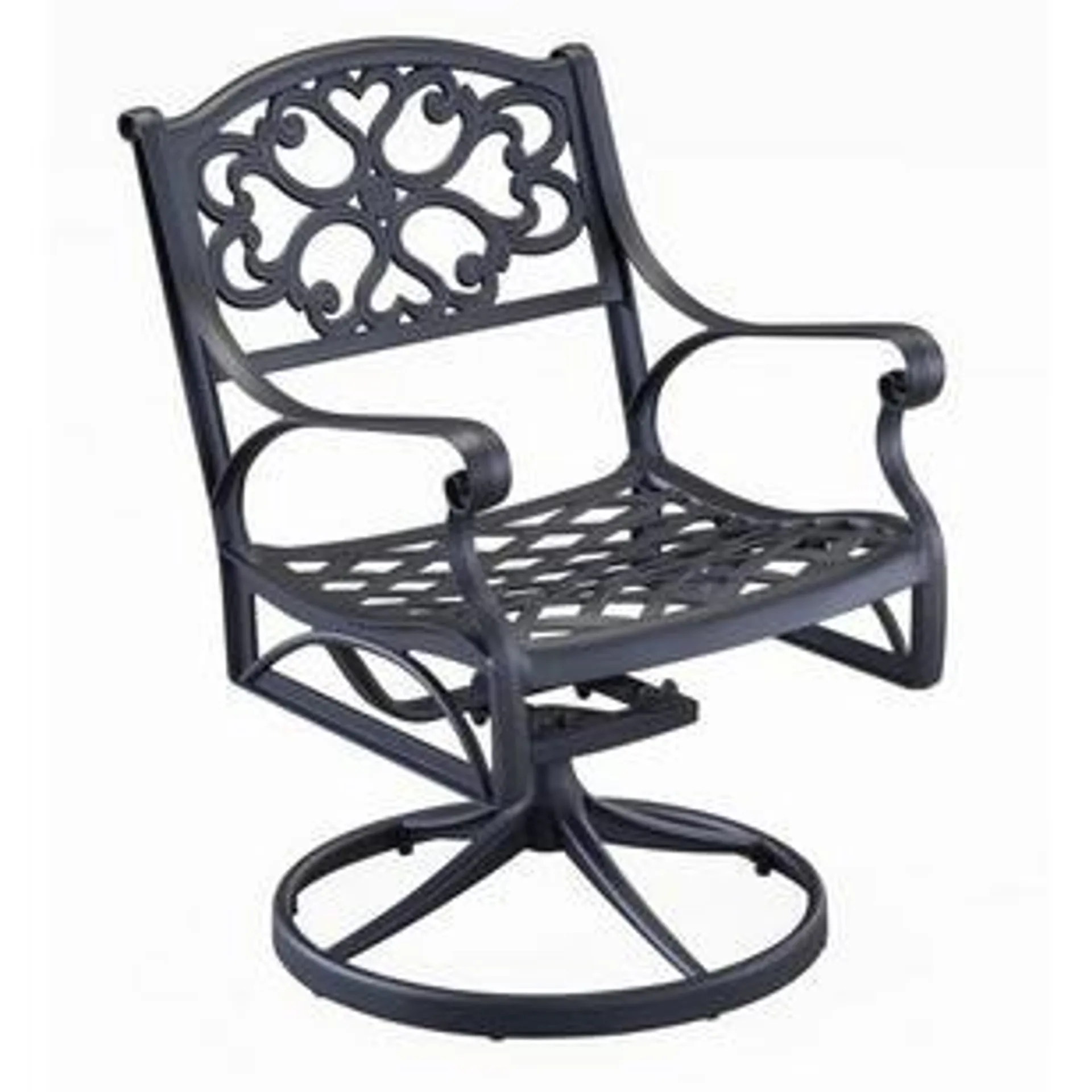Sanibel Black Outdoor Swivel Rockng Chair
