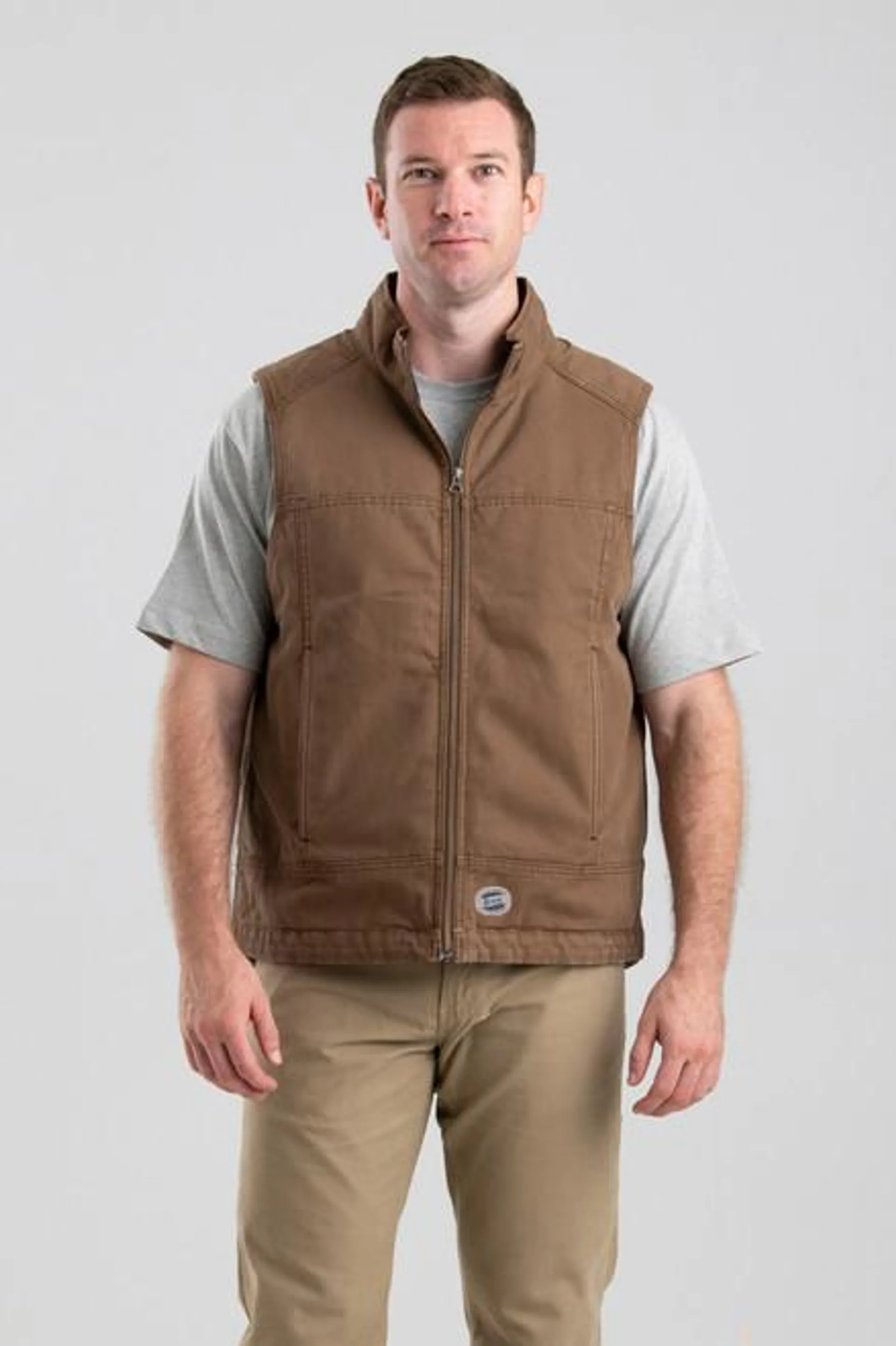 Berne Men's Driftwood Vintage Quilted Lined Vest