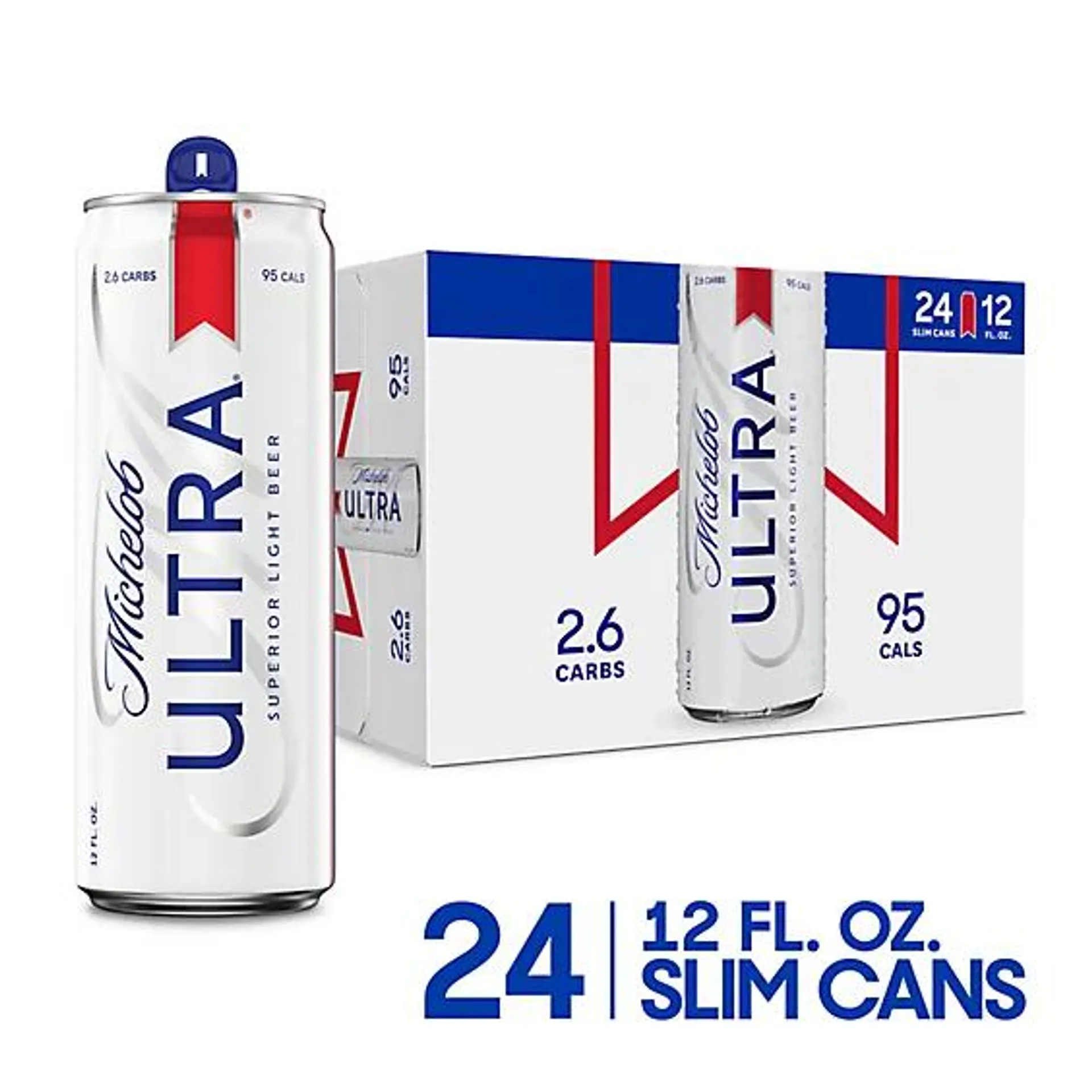 Michelob Ultra Light Beer Cans - 24-12 Fl. Oz.