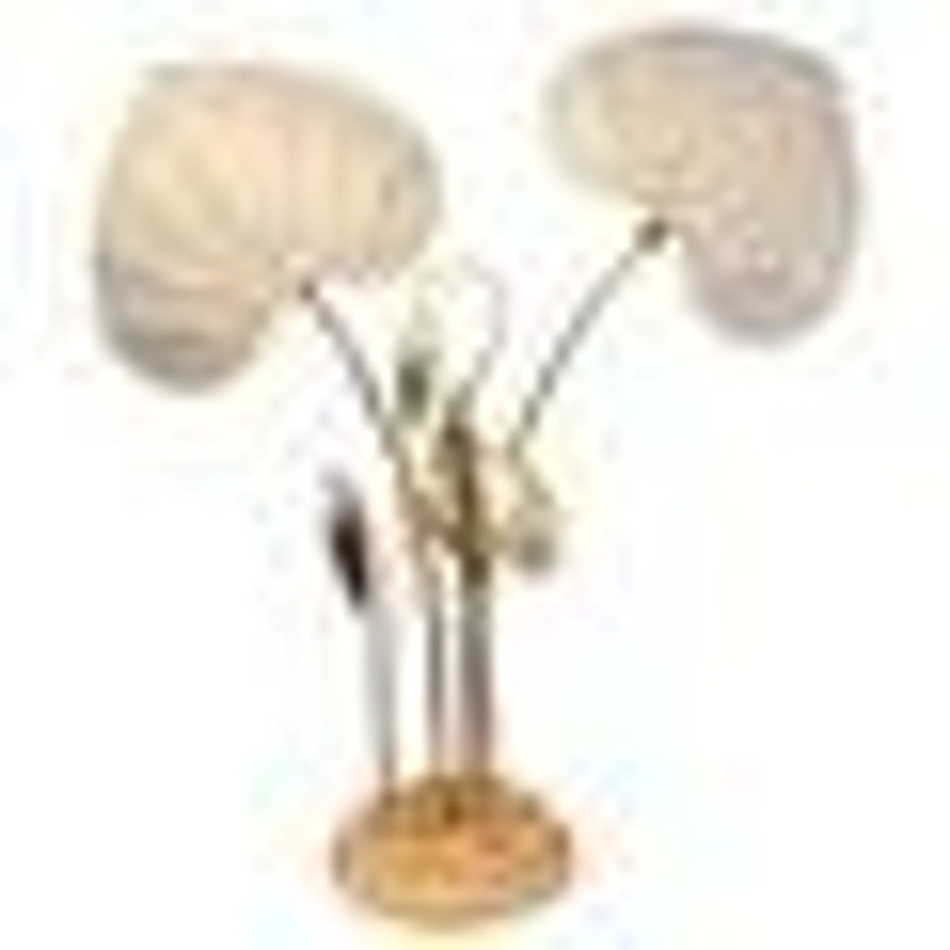 Large Italian Brass Crane Table Lamp by Antonio Pavia, 1980s
