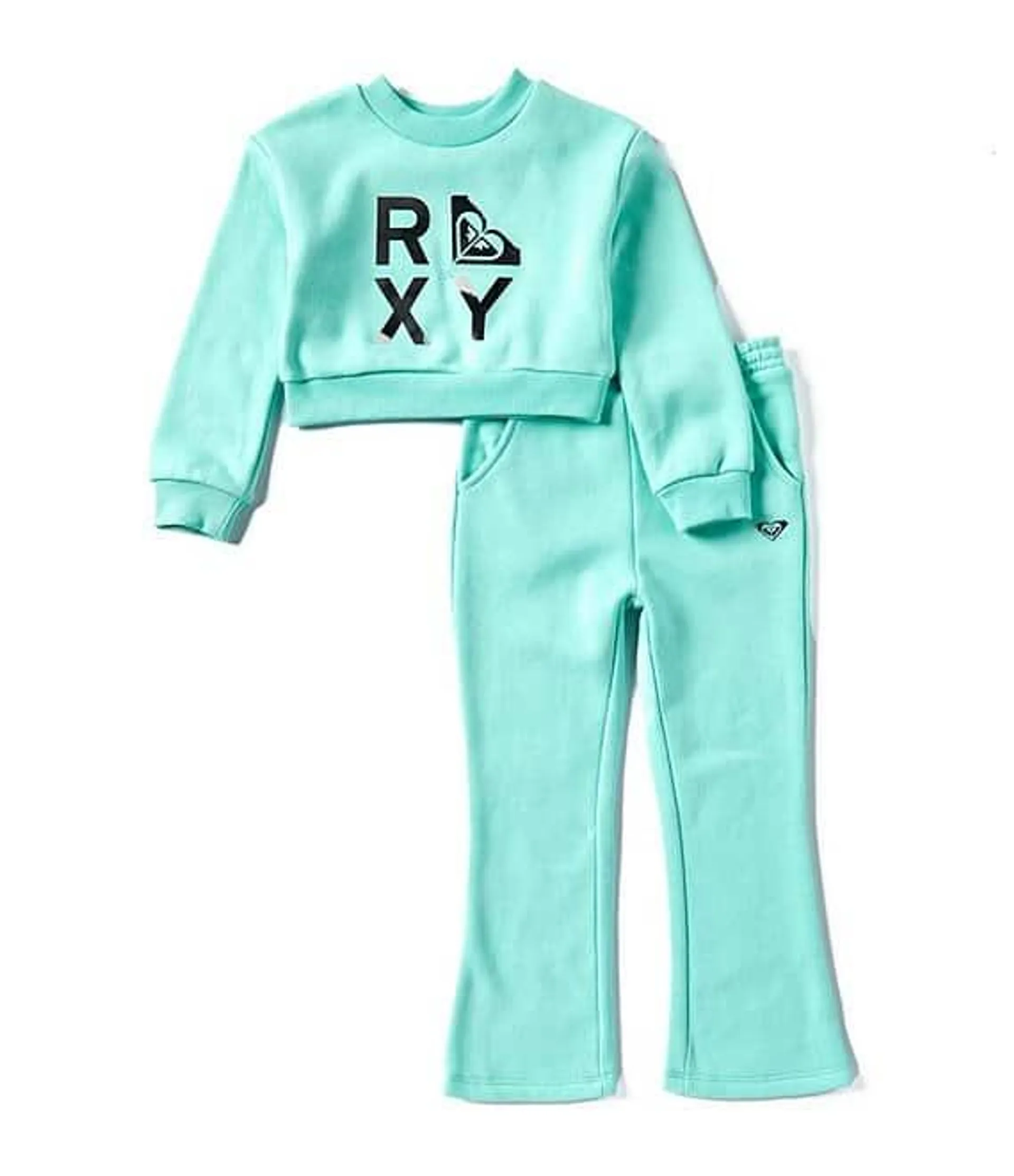 Little Girls 2T-6X Long Sleeve Logo Fleece Sweatshirt & Matching Jogger Pant Set