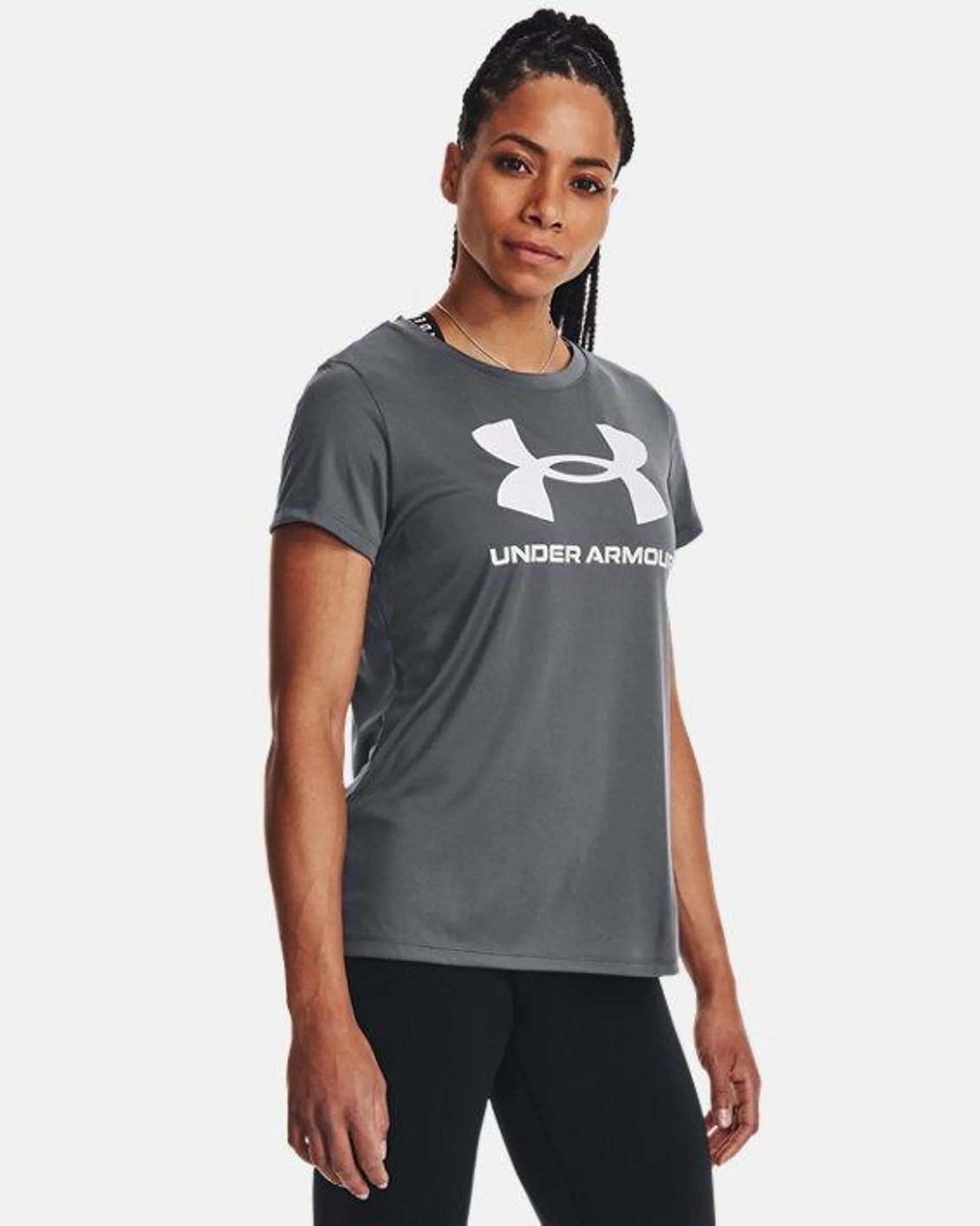 Women's UA Velocity Graphic Big Log Short Sleeve