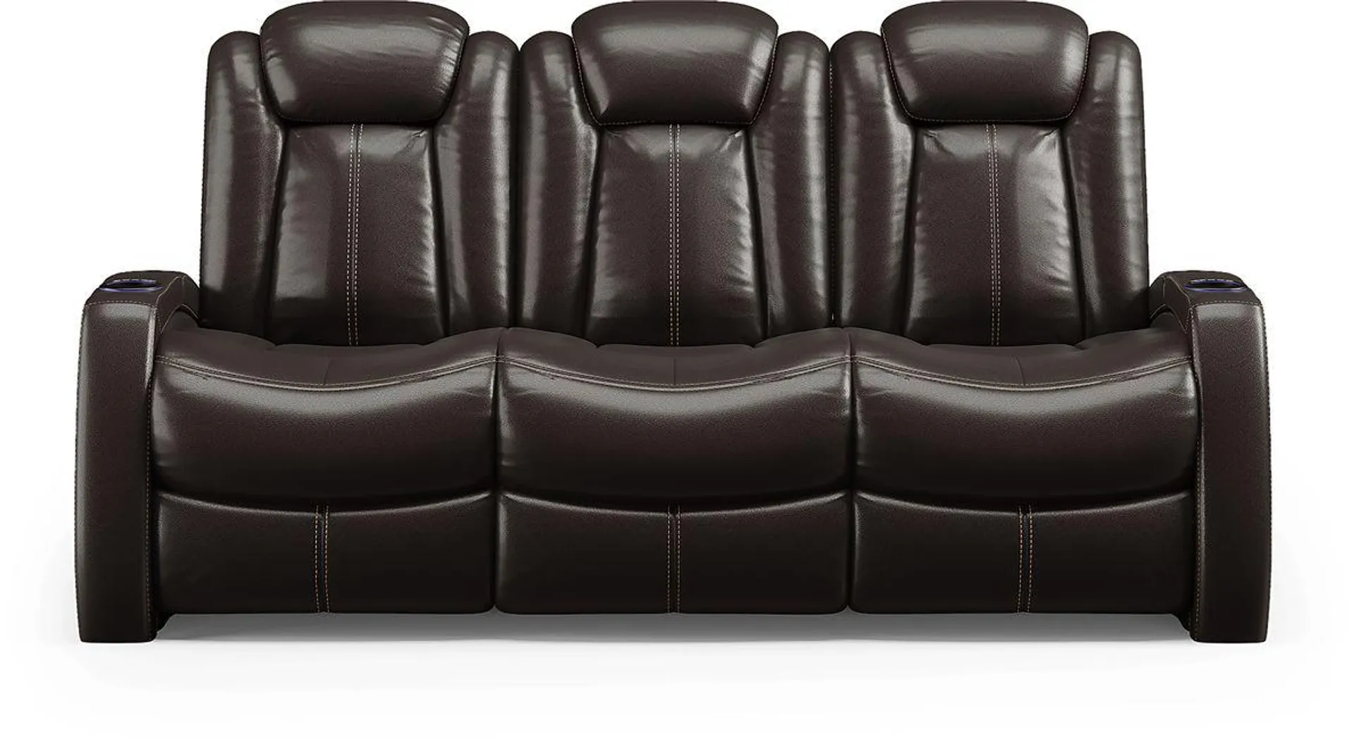 Moretti Leather Dual Power Reclining Sofa