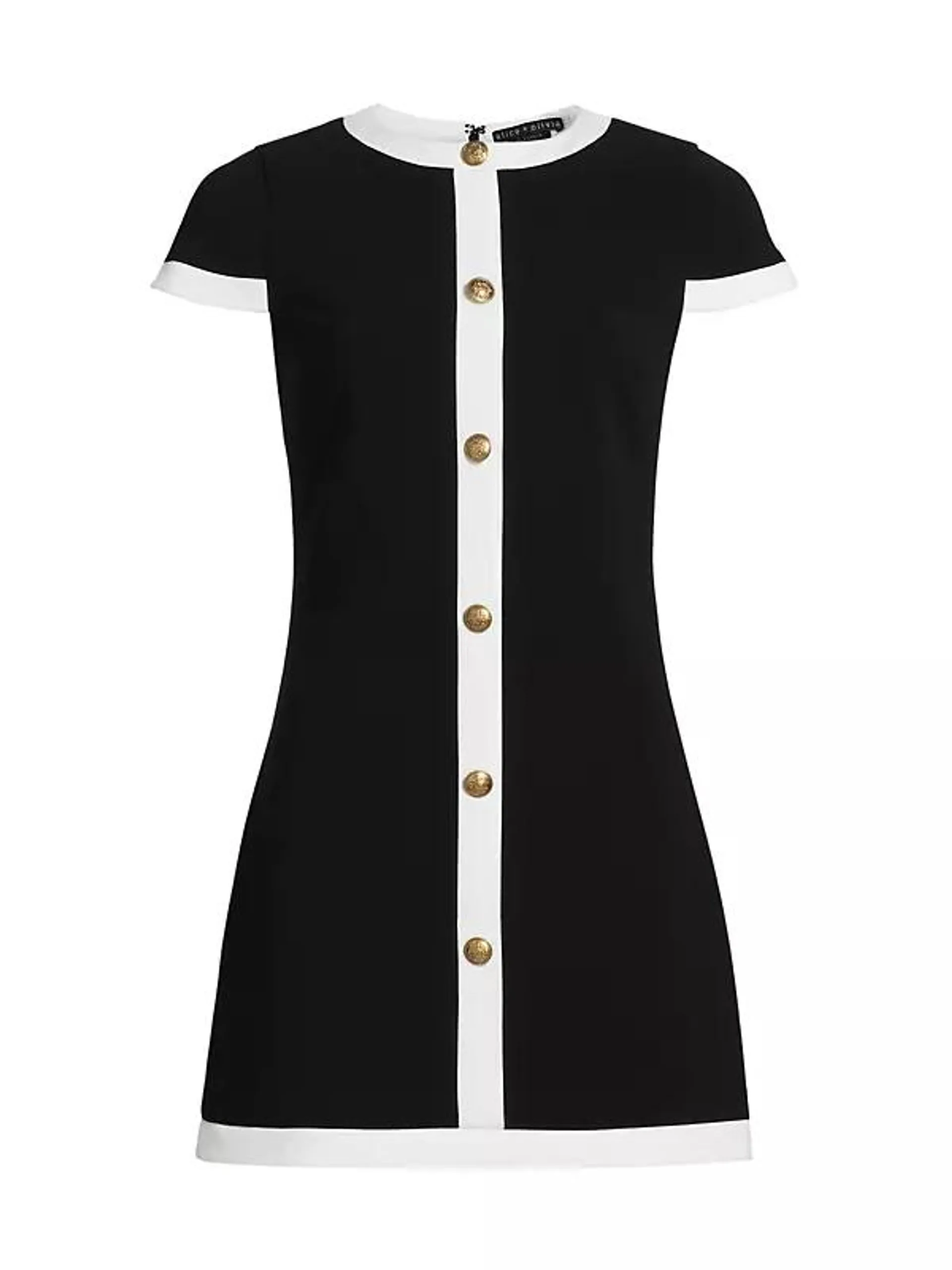Coley Stretch Button-Front Minidress