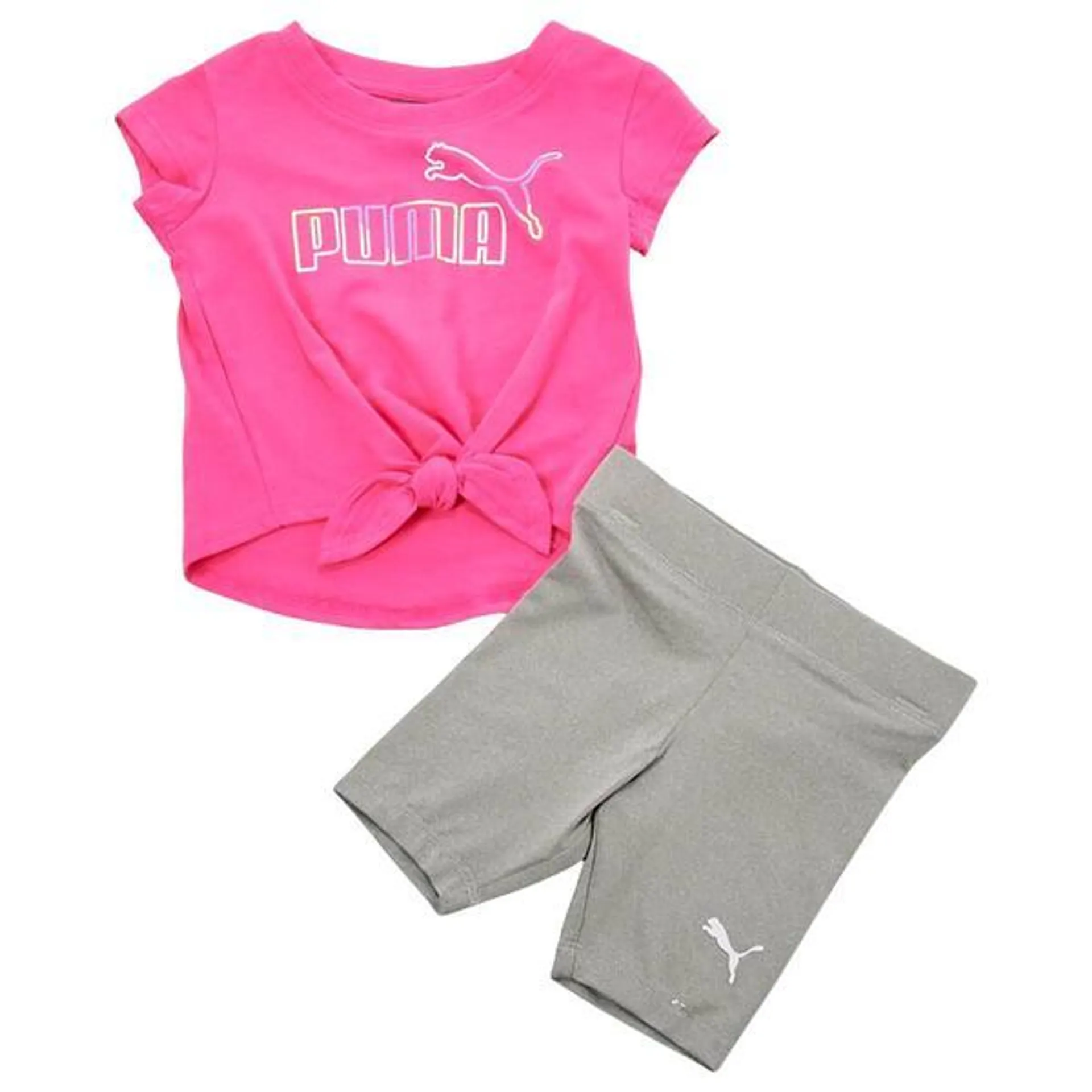 Baby Girl (12-24M) Puma® Jersey Tie Tee & Biker Shorts Set