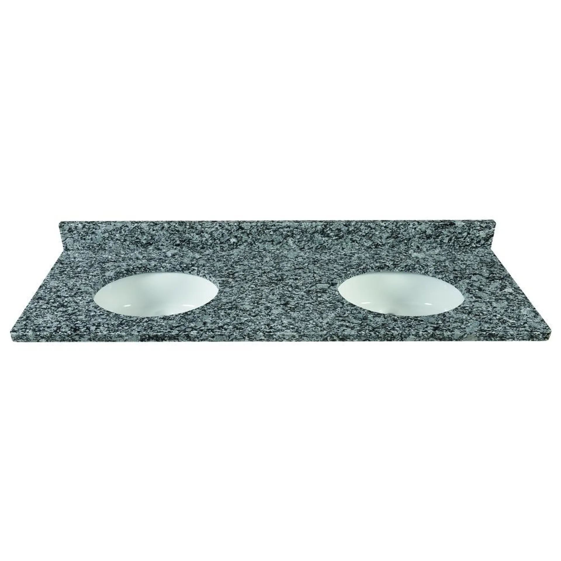 Tuscany® 61"W x 22"D Night Dive Granite Vanity Top with Oval Undermount Bowls