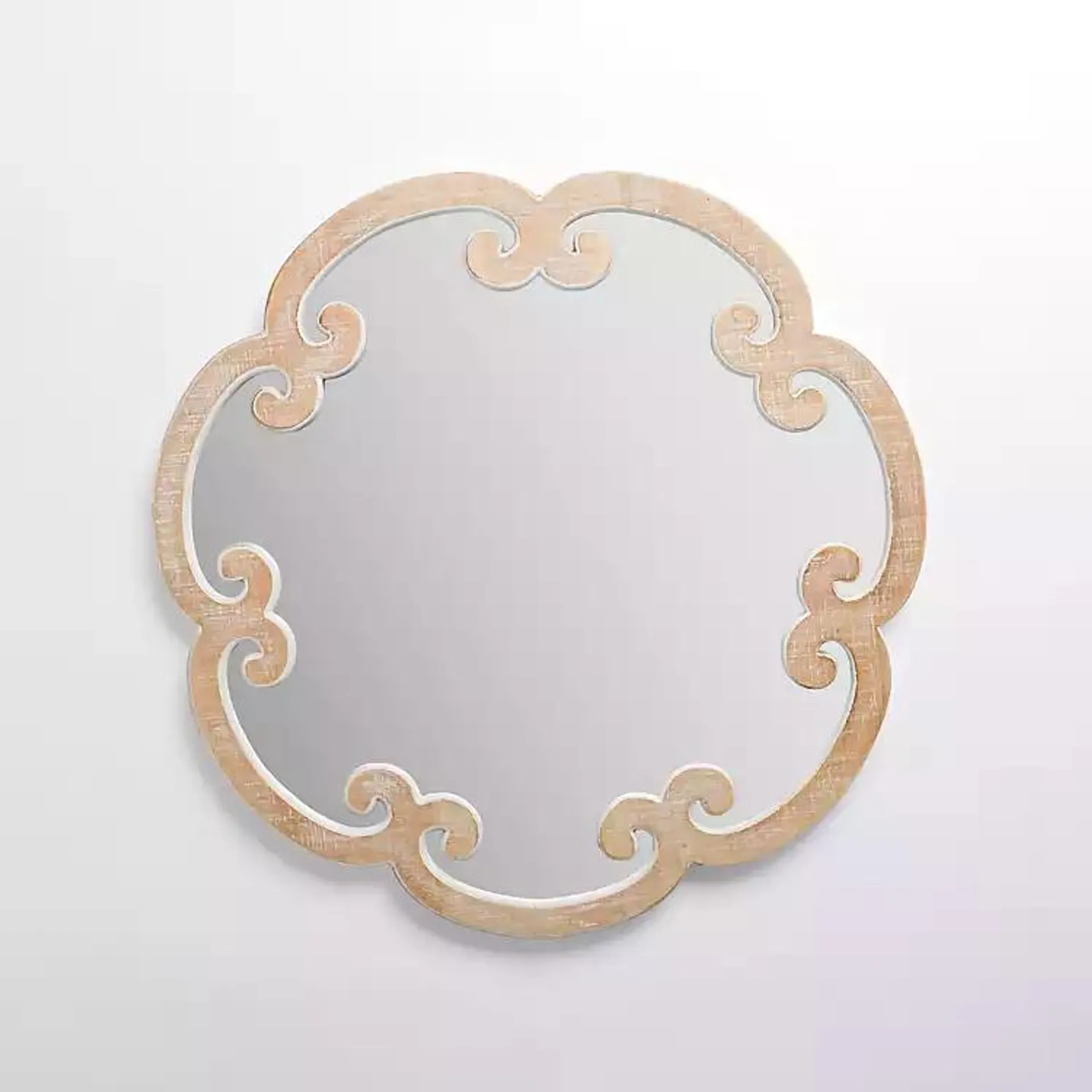 Juliette Curled Frame Wood Wall Mirror