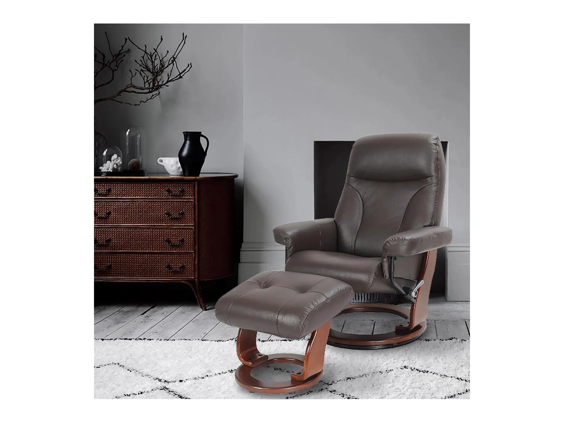 StarLine Milano Manual Recliner and Ottoman