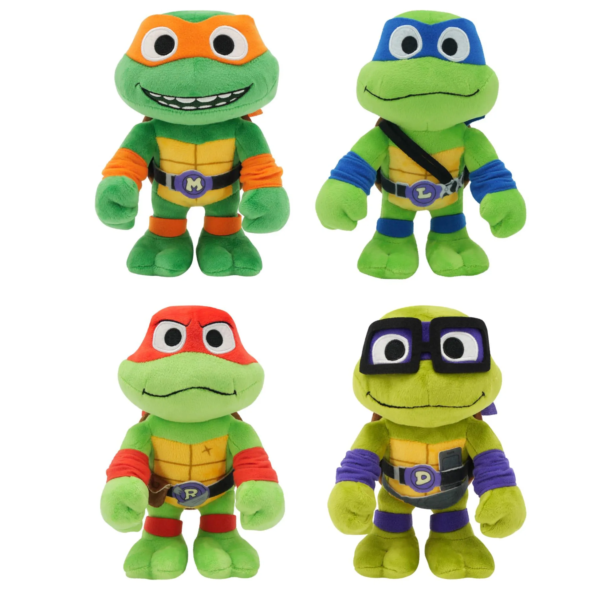 Teenage Mutant Ninja Turtles: Mutant Mayhem Plush Toys 4 Pack, 8 Inch Soft Dolls