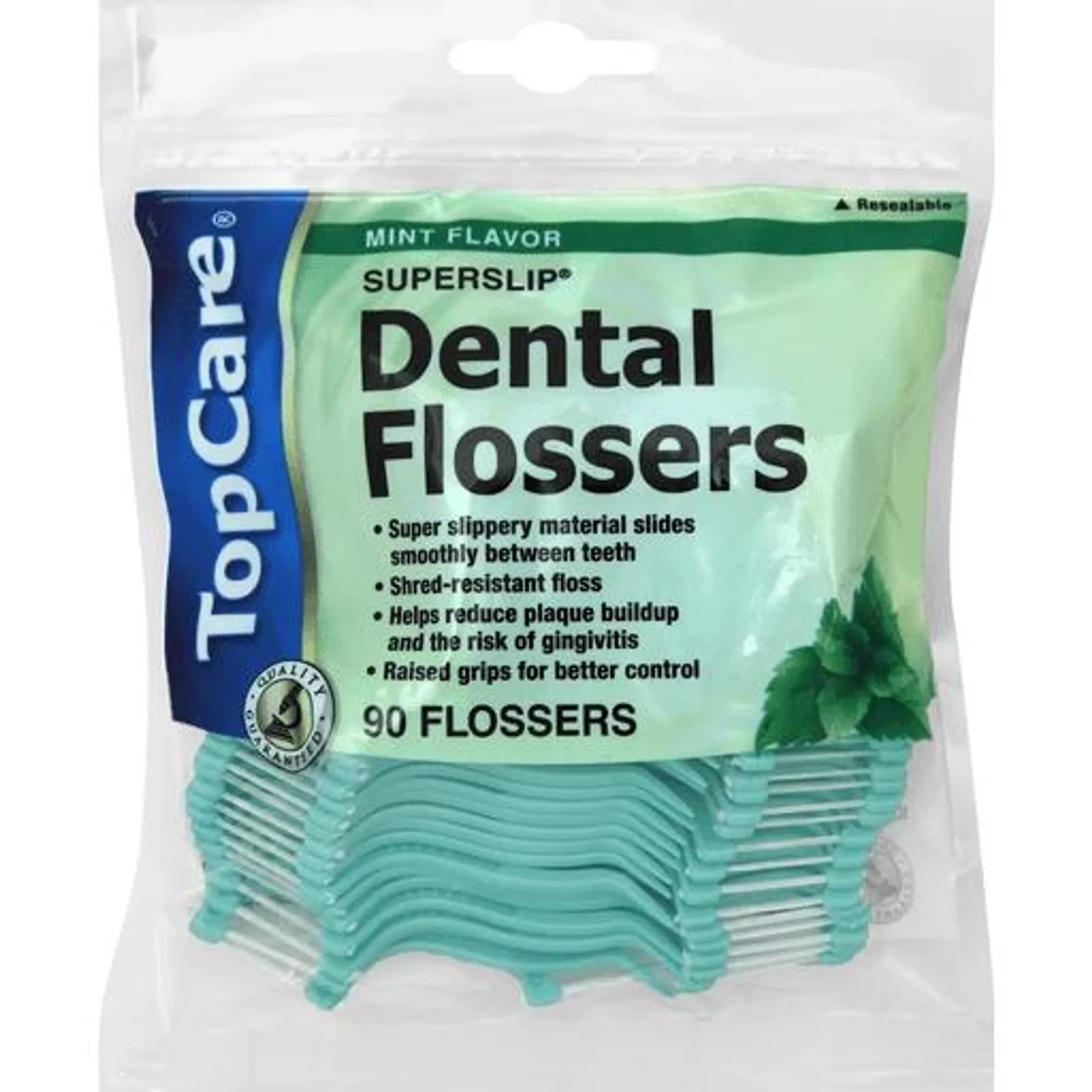 TopCare Superslip Mint Flavor Dental Flosses 90 ct pouch